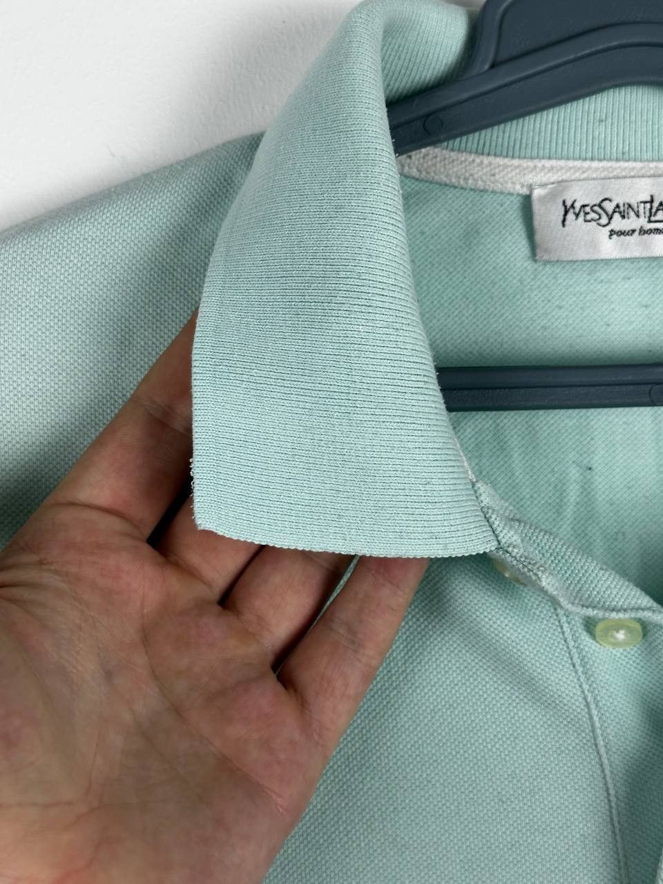 Vintage × Yves Saint Laurent Vintage YSL Yves Saint Laurent Blue Polo Size US L / EU 52-54 / 3 - 6 Thumbnail