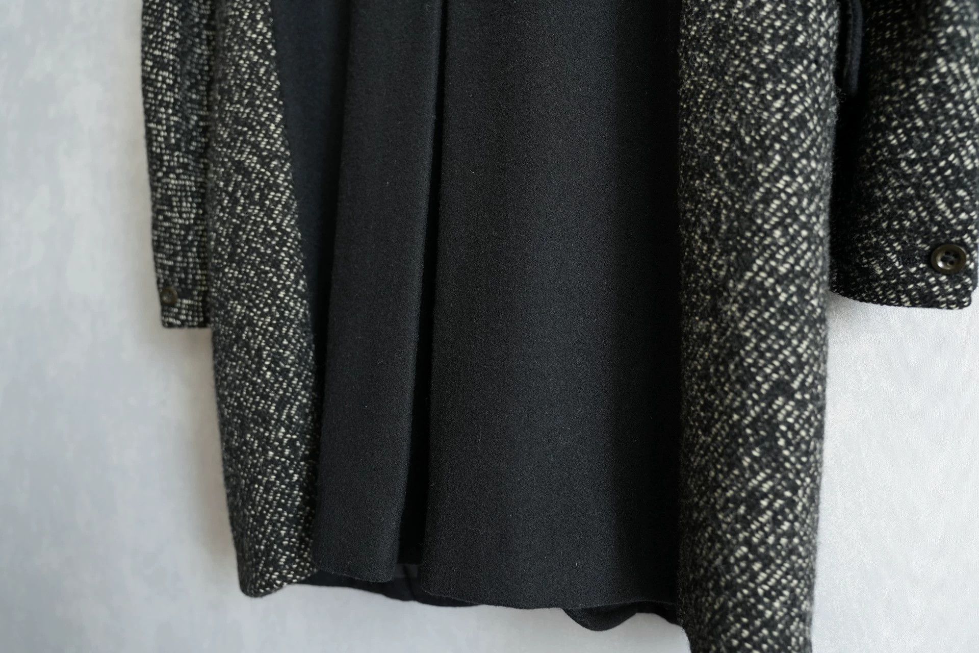 Yohji Yamamoto Yohji Yamamoto 04AW Paneled Wool-Nylon Coat Black Size US M / EU 48-50 / 2 - 5 Thumbnail
