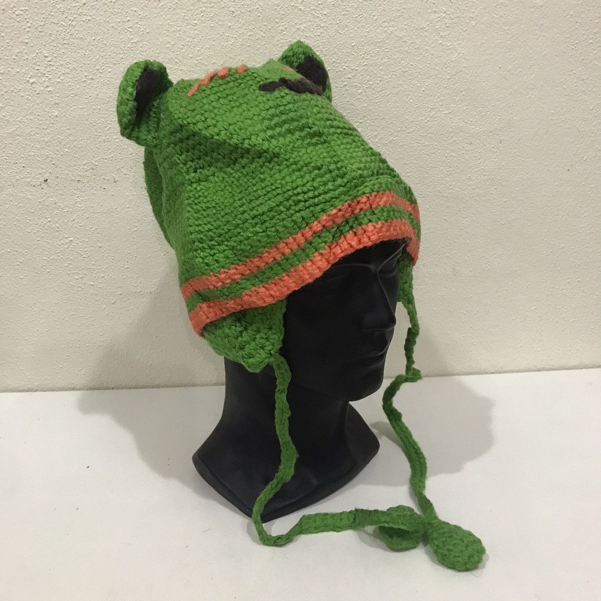 Japanese Brand × Vintage Japanese Brand Bunny Horn Earflap Knit Beanie Hat Size ONE SIZE - 5 Thumbnail