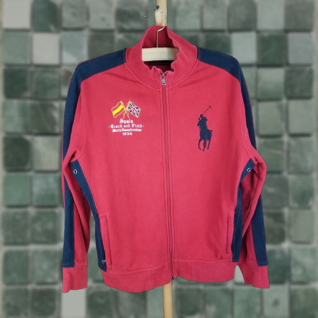 Polo Ralph Lauren VINTAGE Y2K RALPH LAUREN POLO SPAIN RED TRACK & FILED SWEAT TRACK TOP SZ LARGE Size US M / EU 48-50 / 2 - 1 Thumbnail