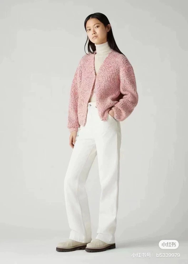 Loro Piana LORO PIANA Pink mixed color cashmere knit cardigan Size L / US 10 / IT 46 - 8 Thumbnail