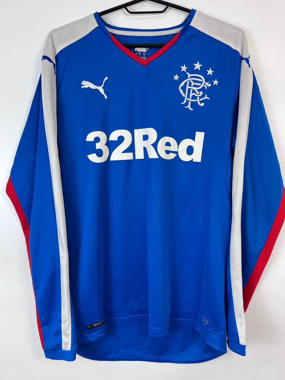 Puma RANGERS GLASGOW 2015/16 HOME LONG SLEEVE SOCCER JERSEY Sz S Size US S / EU 44-46 / 1 - 1 Thumbnail