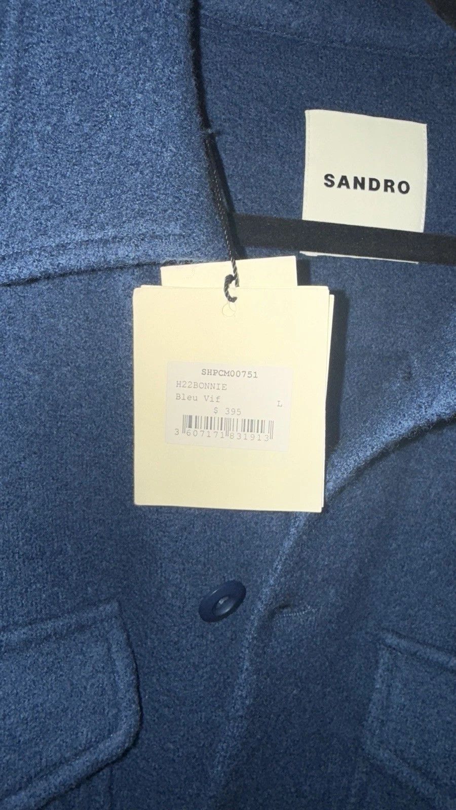 Sandro Sandro Boiled wool overshirt Jacket Large Size US L / EU 52-54 / 3 - 6 Thumbnail