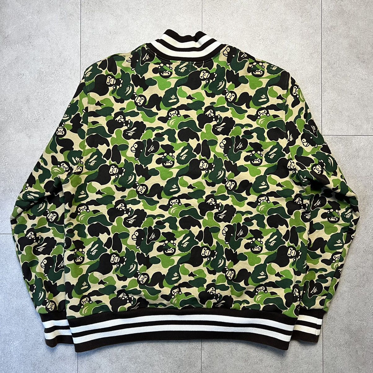 Bape Baby Milo Bape Green Camo Virsity Jacket Size US L / EU 52-54 / 3 - 2 Thumbnail