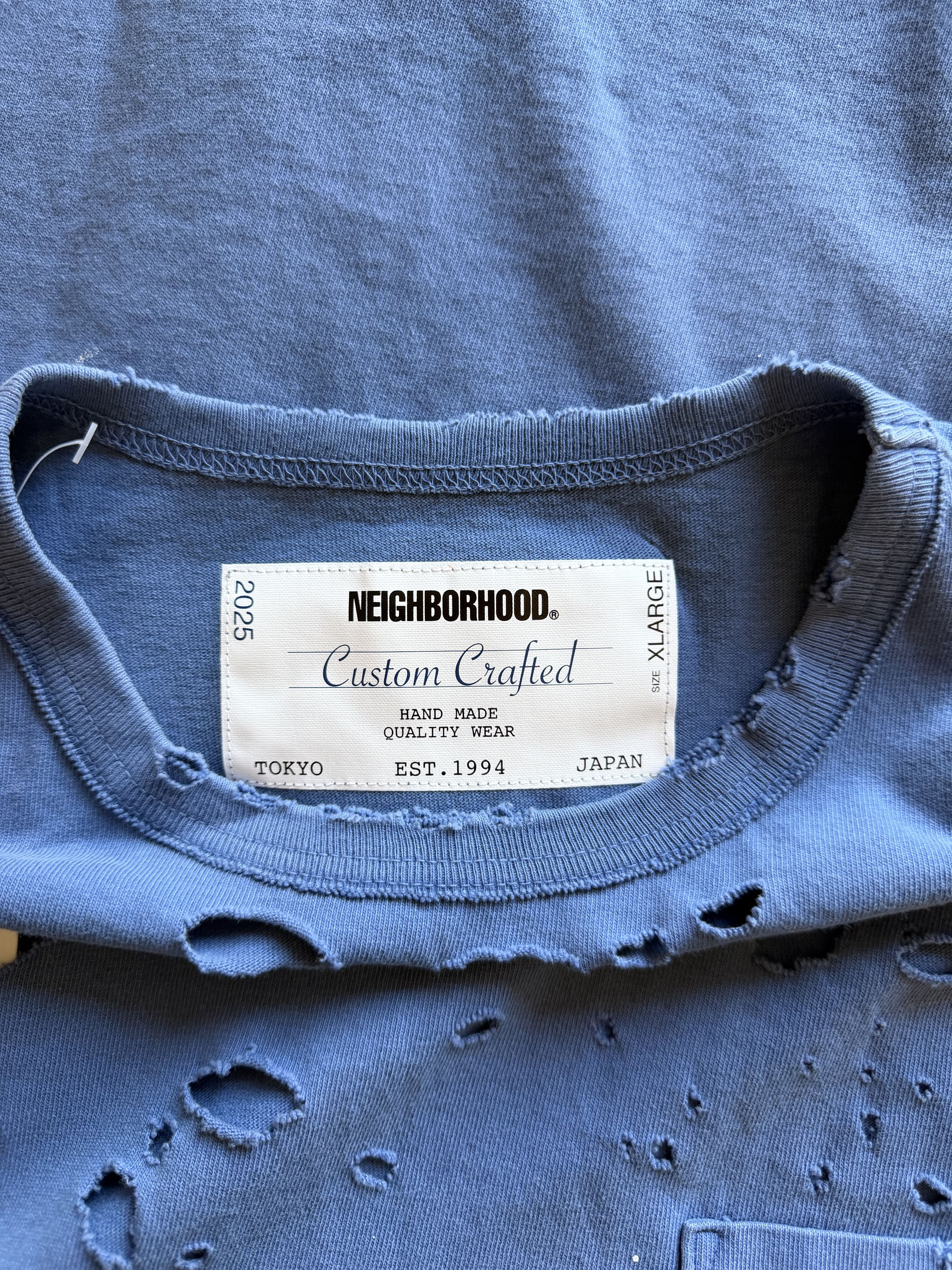 Neighborhood Neighborhood Savage Distressed Tee in Blue Size US XL / EU 56 / 4 - 8 Thumbnail