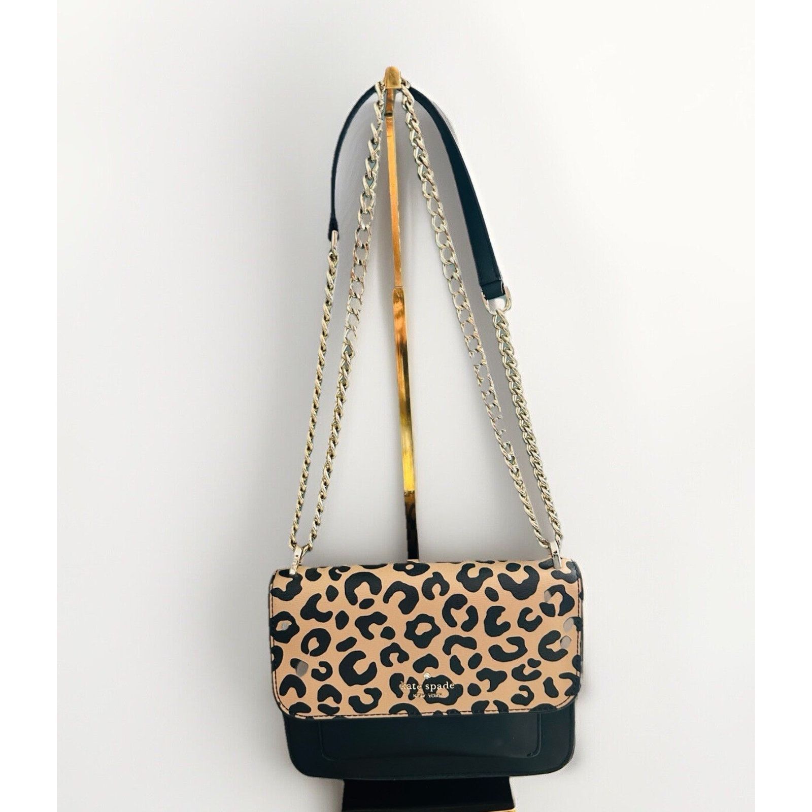 Kate Spade Kate Spade Leopard Print Leather Remi Crossbody Bag Black Size ONE SIZE - 13 Thumbnail