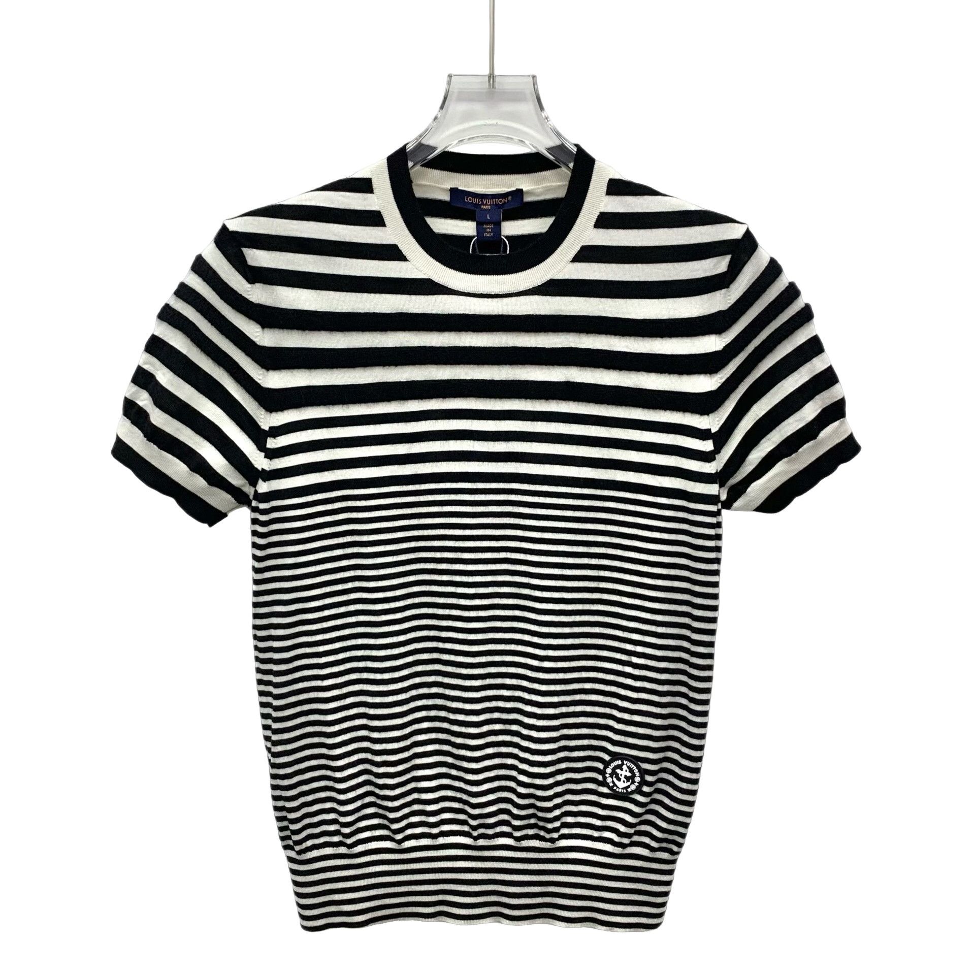 Louis Vuitton Louis Vuitton Striped Knit Short Sleeve Top L Size L / US 10 / IT 46 - 1 Thumbnail