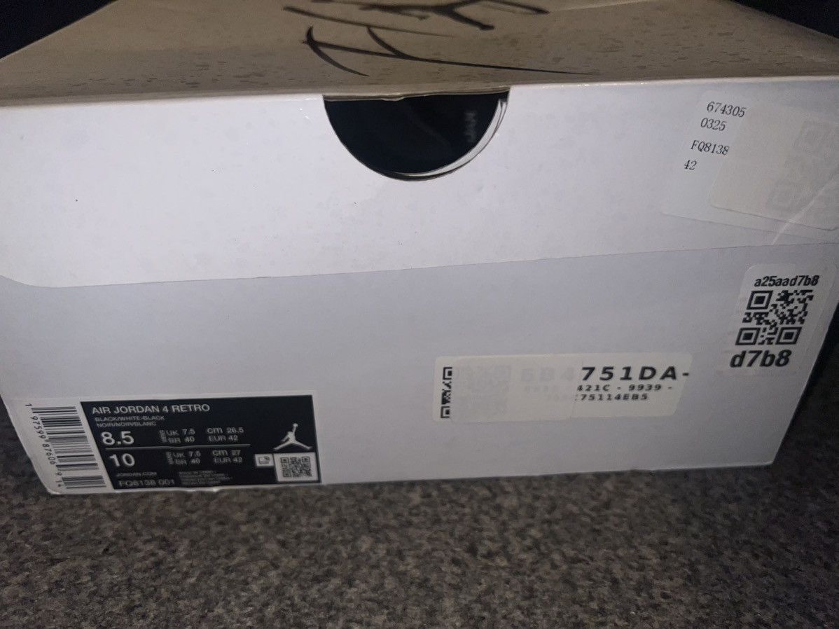 Nike Jordan 4 white thunder Size US 8.5 / EU 41-42 - 7 Thumbnail