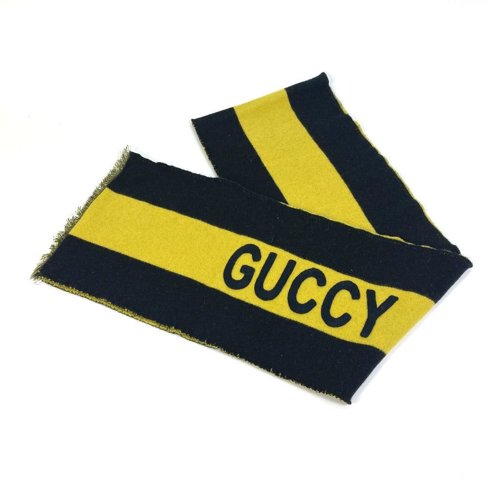 Gucci Gucci Fringe Scarf Bicolor Stripe Wool Men Size ONE SIZE - 1 Thumbnail