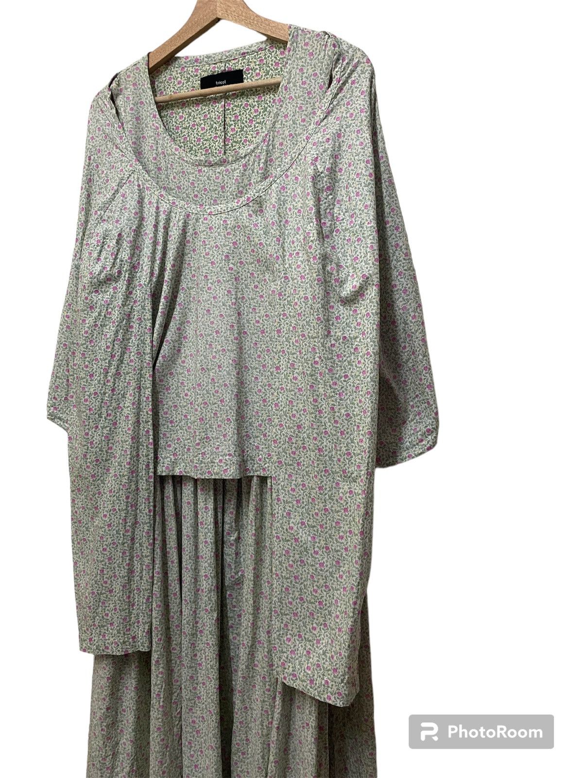 Comme des Garcons VINTAGE 90s FLORAL PATERN AD1991 TRICOT CDG MID-LENGHT DRESS Size XS / US 0-2 / IT 36-38 - 6 Thumbnail
