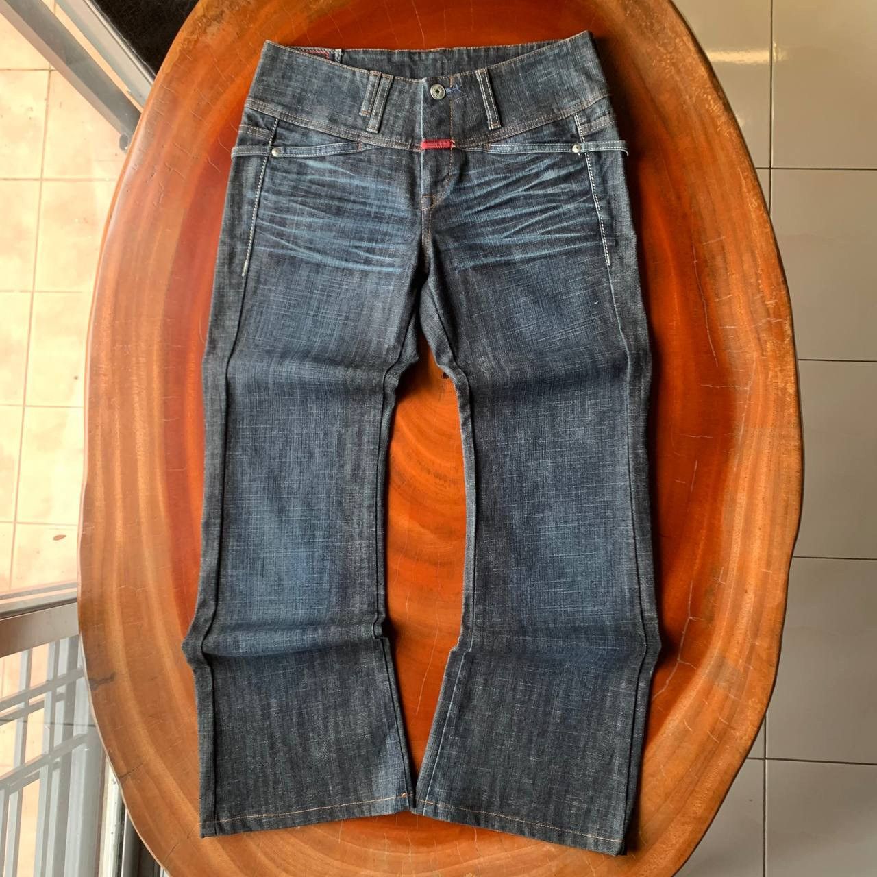 Jean Marithé François Girbaud Taille 35 - Bleu Moyen, Coupe Droite, Coton élastique