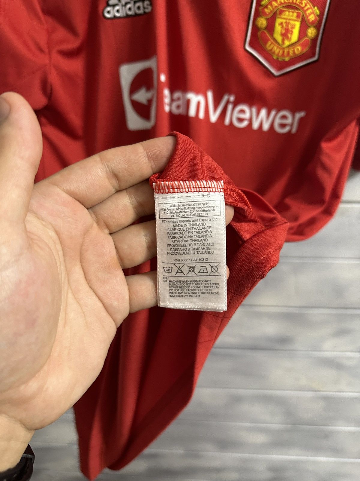 Adidas Rare Soccer Jersey Sancho 25 Manchester United Adidas 2022 Size US L / EU 52-54 / 3 - 16 Thumbnail