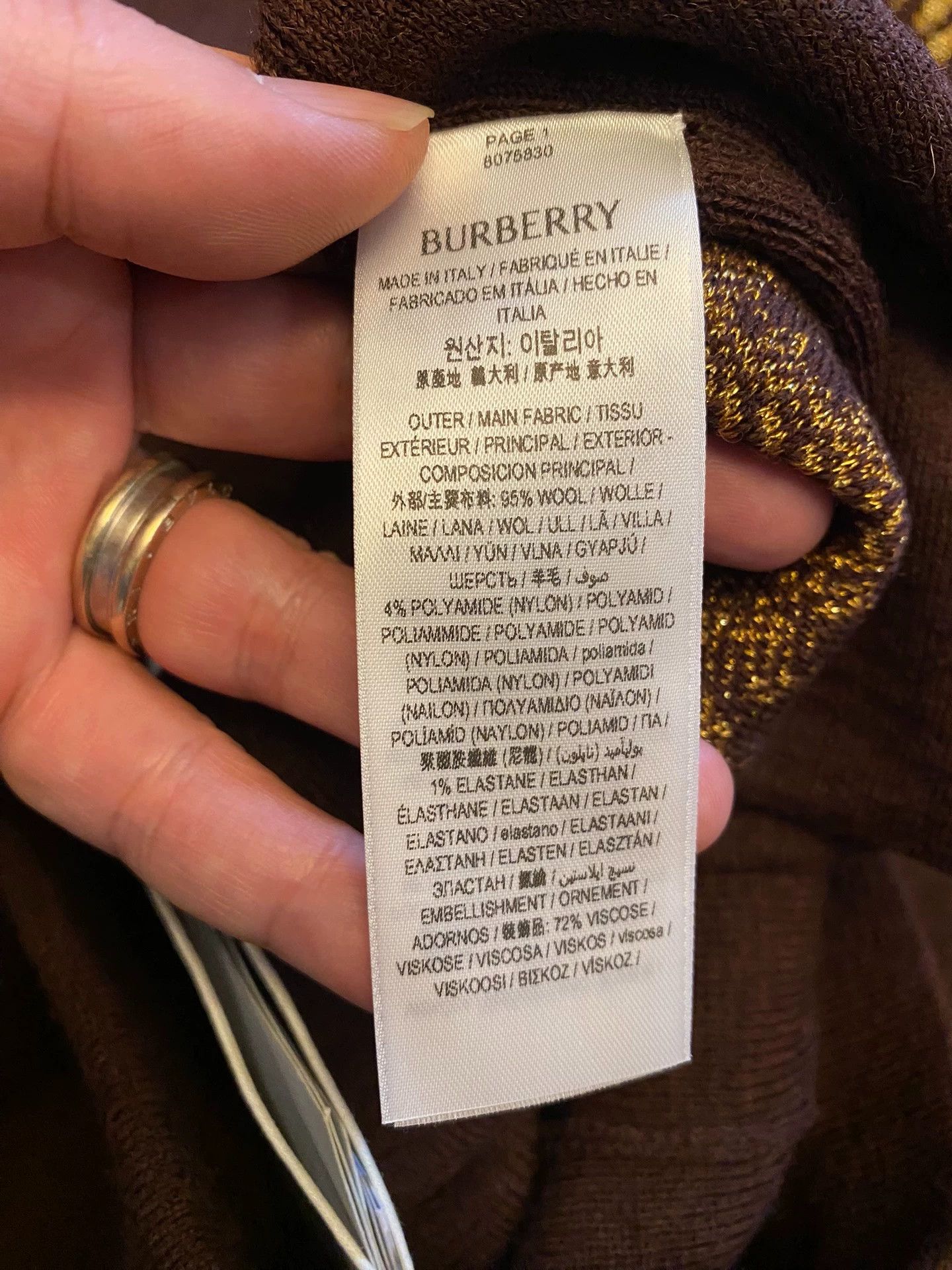 Burberry Burberry Men's Embroidered Rose Wool Sweater & Sweatpants Size US L / EU 52-54 / 3 - 9 Thumbnail