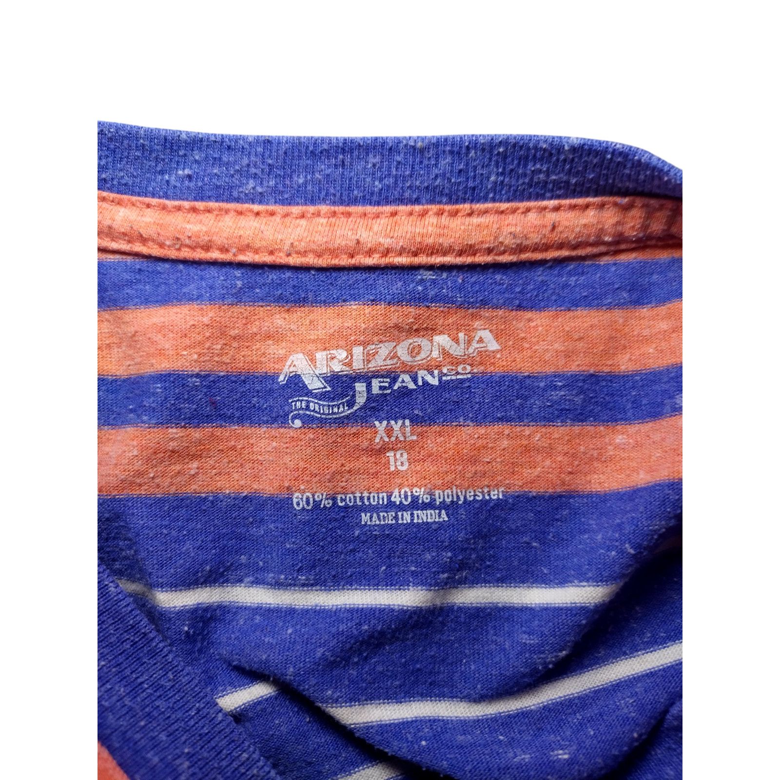 Arizona Jean Co. Arizona Jean Co. V-neck Short Sleeve Stripes T-shirt XXL Size US XXL / EU 58 / 5 - 9 Thumbnail