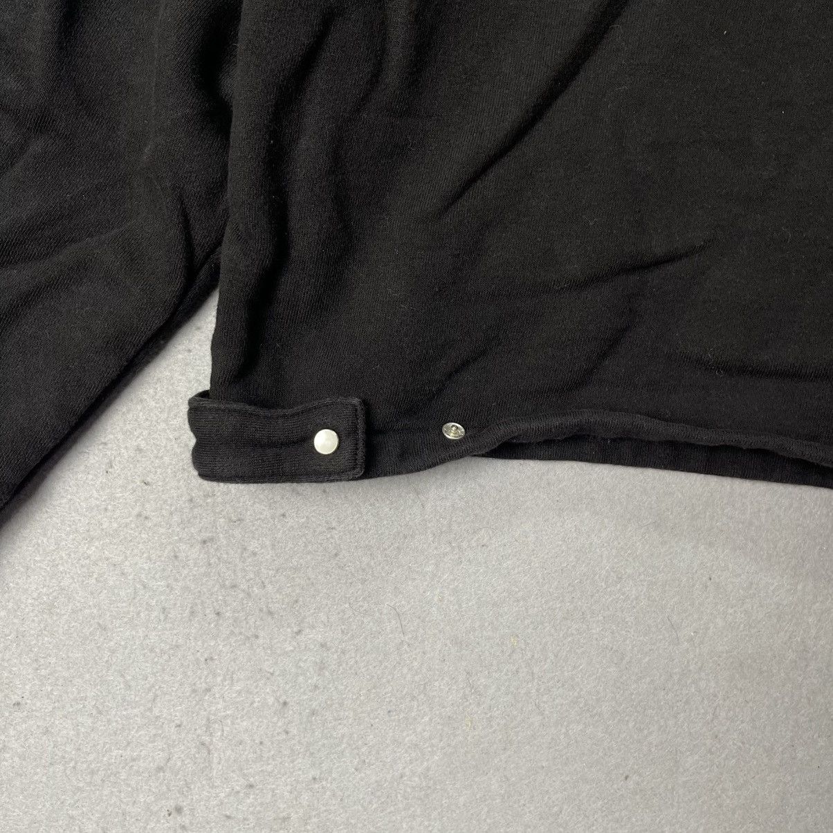 agnes b. Vintage Agnes b. Snap Button Cropped Cardigan Jacket Black Size M / US 6-8 / IT 42-44 - 8 Thumbnail