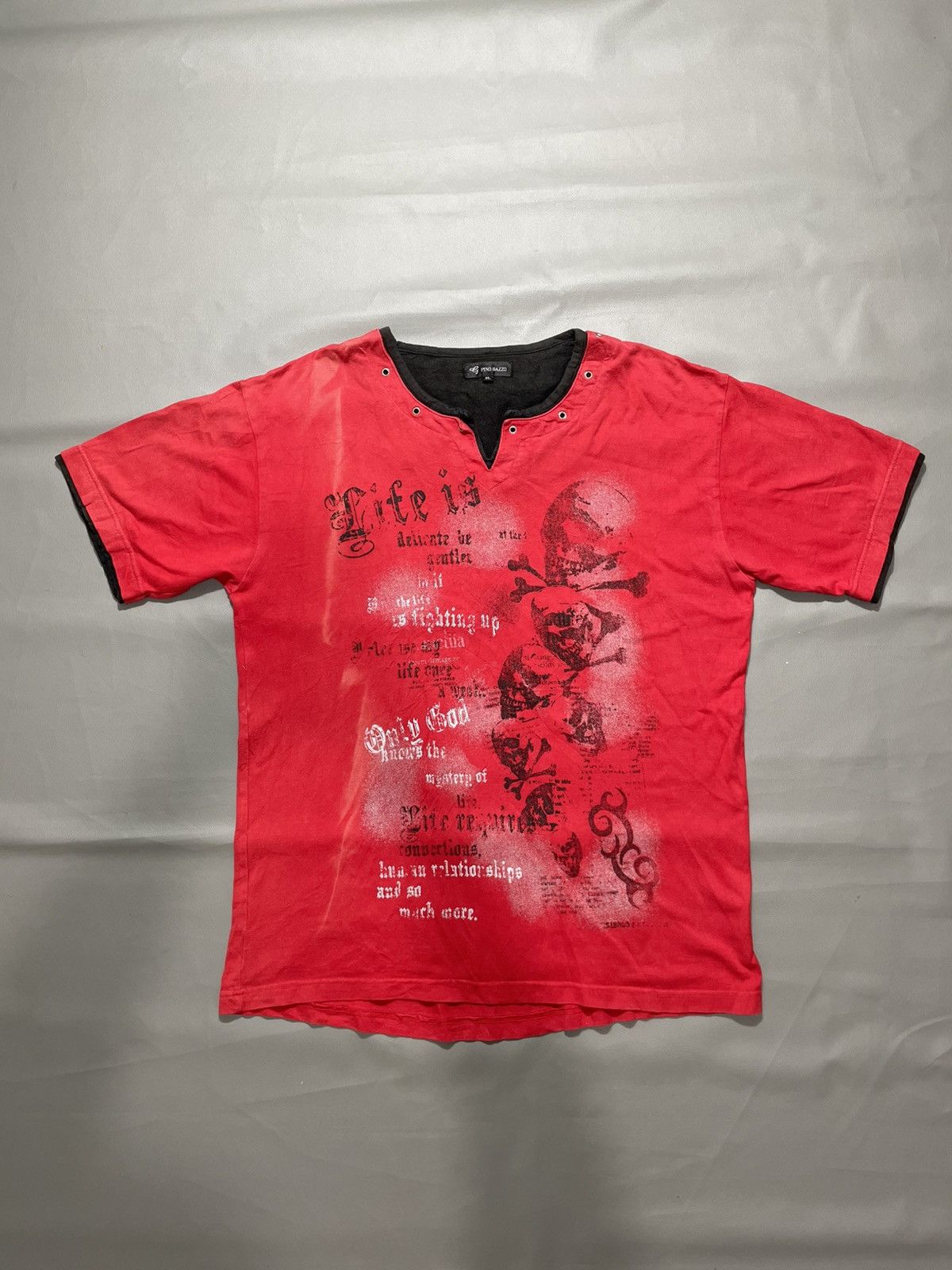 If Six Was Nine Sick Fadded Double Layer Poem Tee Size US L / EU 52-54 / 3 - 1 Thumbnail