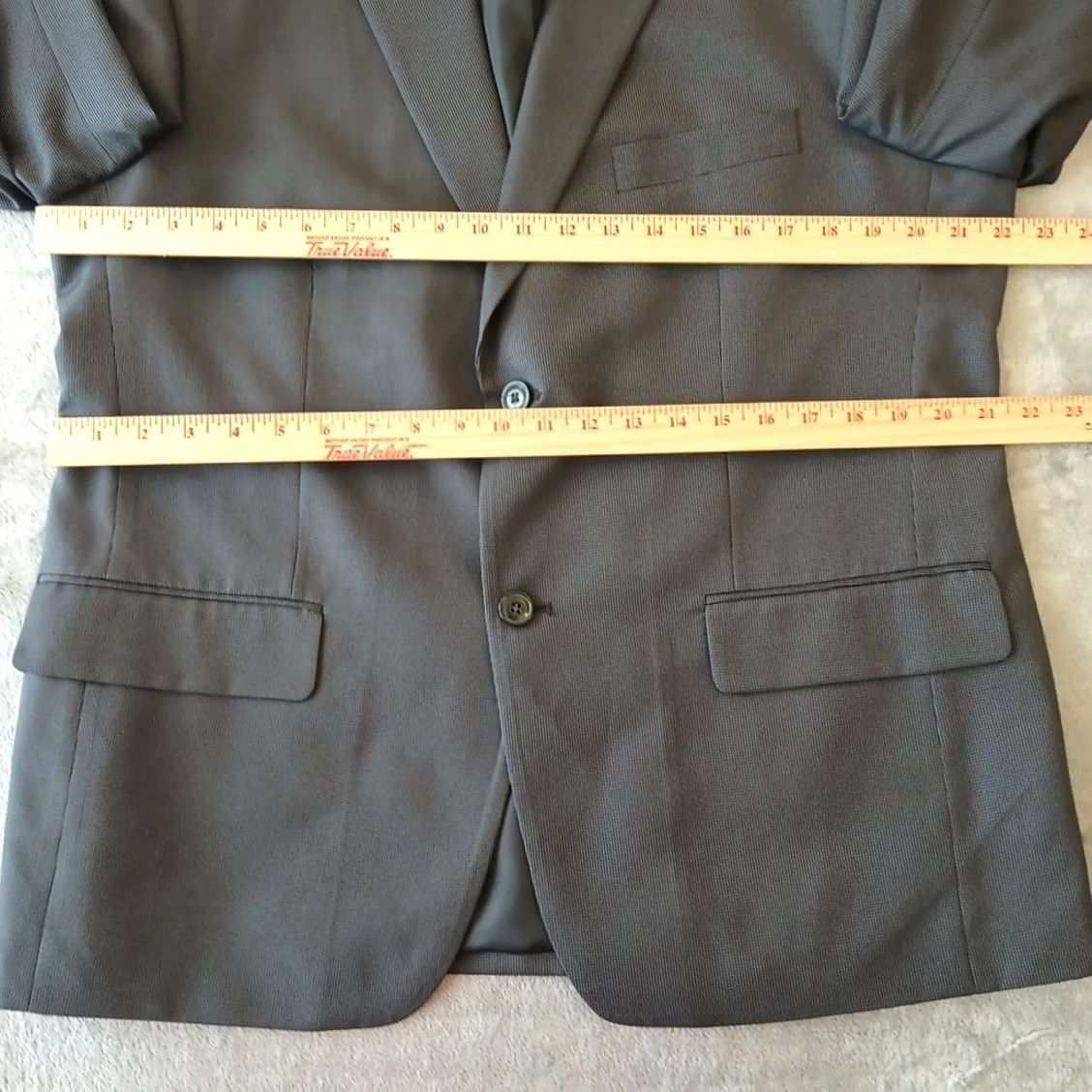 Haggar Haggar Blazer Mens 42 Short Gray Houndstooth Two Button Single Vent Polyester Jacket Dress Size US 42 / EU 58 - 6 Thumbnail