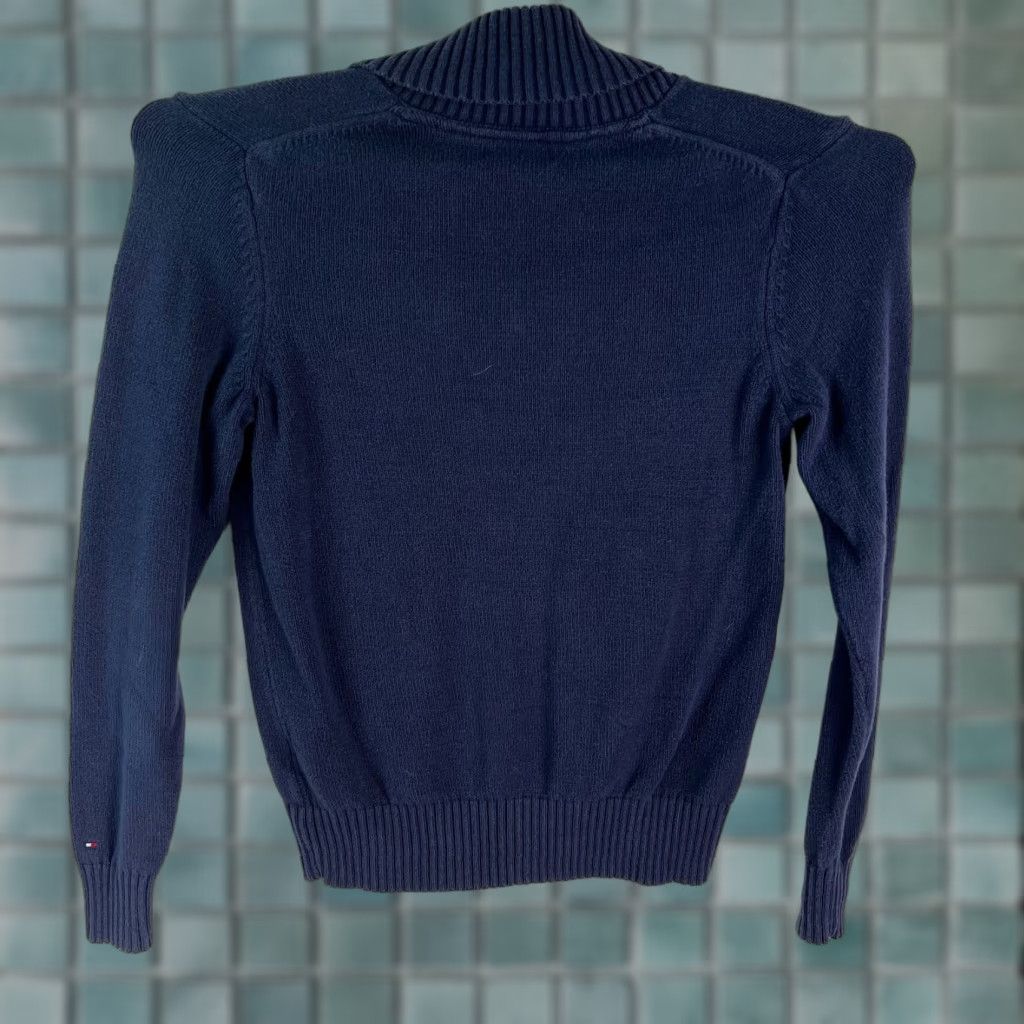 Tommy Hilfiger Tommy Hilfiger Mens Sweater Long Sleeve Pullover Collared Blue Size L Knit Pattern Solid Regular Fit Vintage: No Size US L / EU 52-54 / 3 - 1 Thumbnail