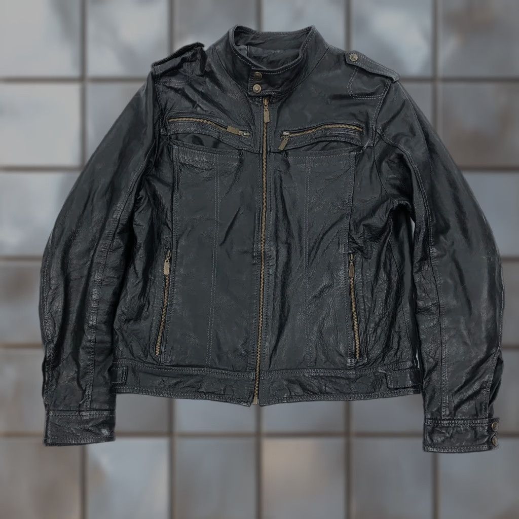 Vintage VINTAGE Reginas Leather Jacket Womens XL Black Biker 90s Mexico Reginas Womens XL Black Biker Leather Jacket Size XL / US 12-14 / IT 48-50 - 1 Thumbnail