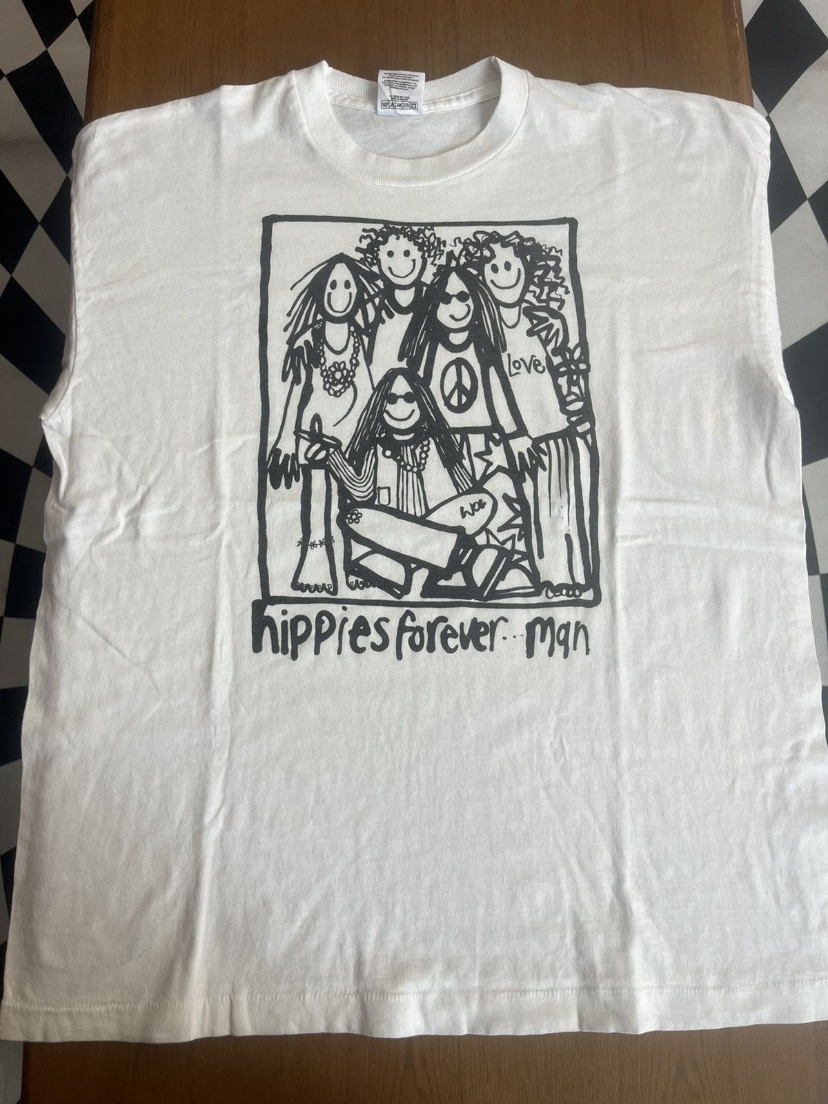Arts & Science Vintage Hippies Forever…Man Smiley Art 90’s Tshirt Size US XL / EU 56 / 4 - 3 Thumbnail