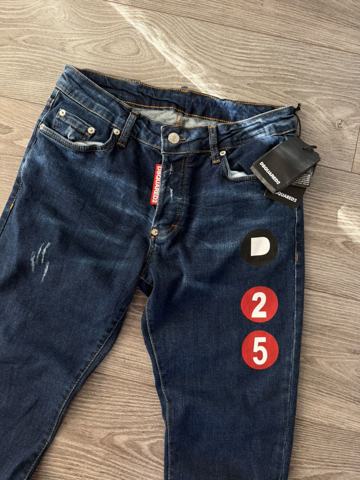 Dsquared2 Dsquared 2 New RRP: 520€ Big Logo 25 D Denim Jeans Size US 30 / EU 46 - 7 Thumbnail