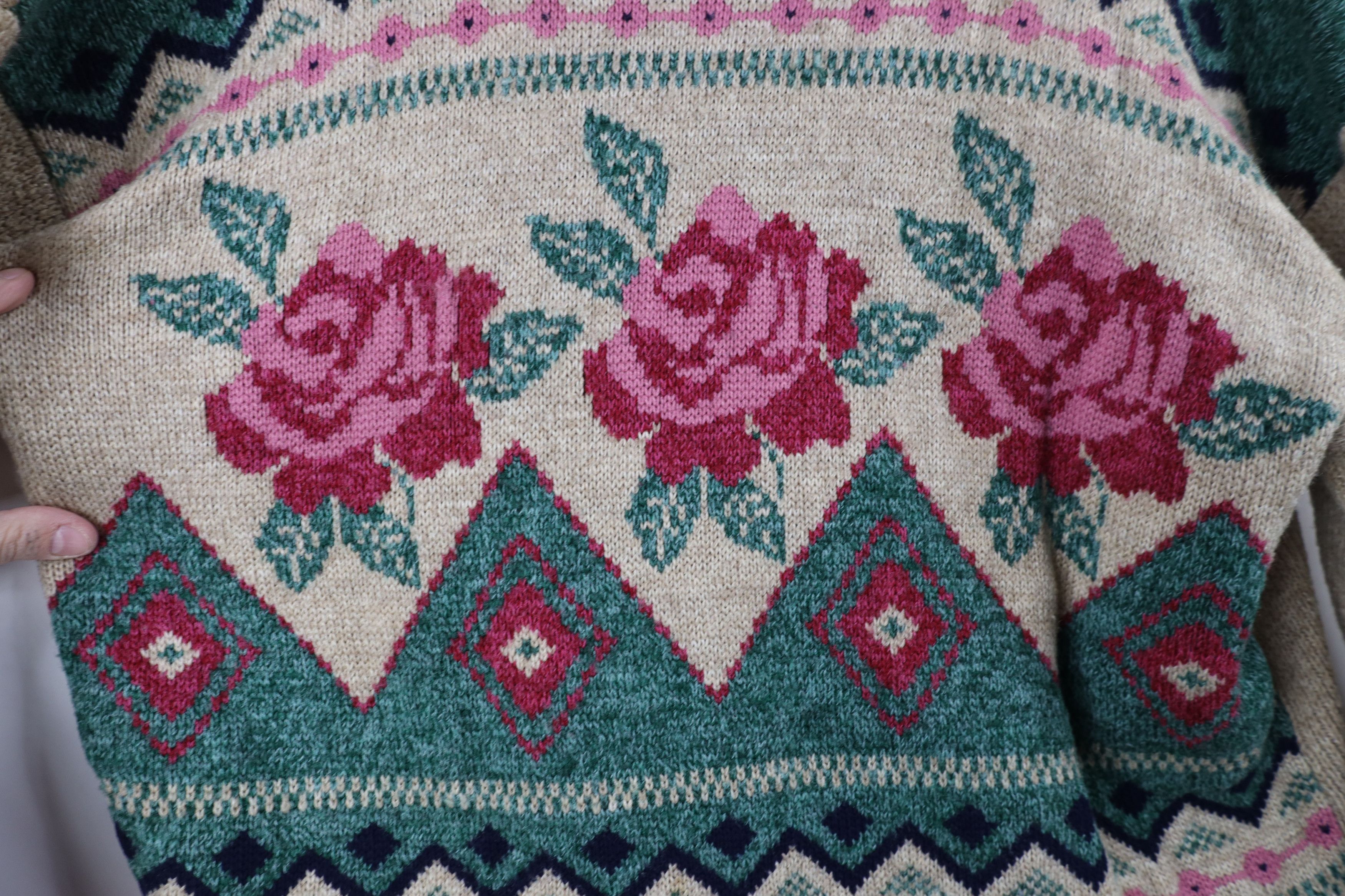 Vintage Vintage 90s Streetwear Fair Isle Knit Tunic Sweater USA Size L / US 10 / IT 46 - 4 Thumbnail