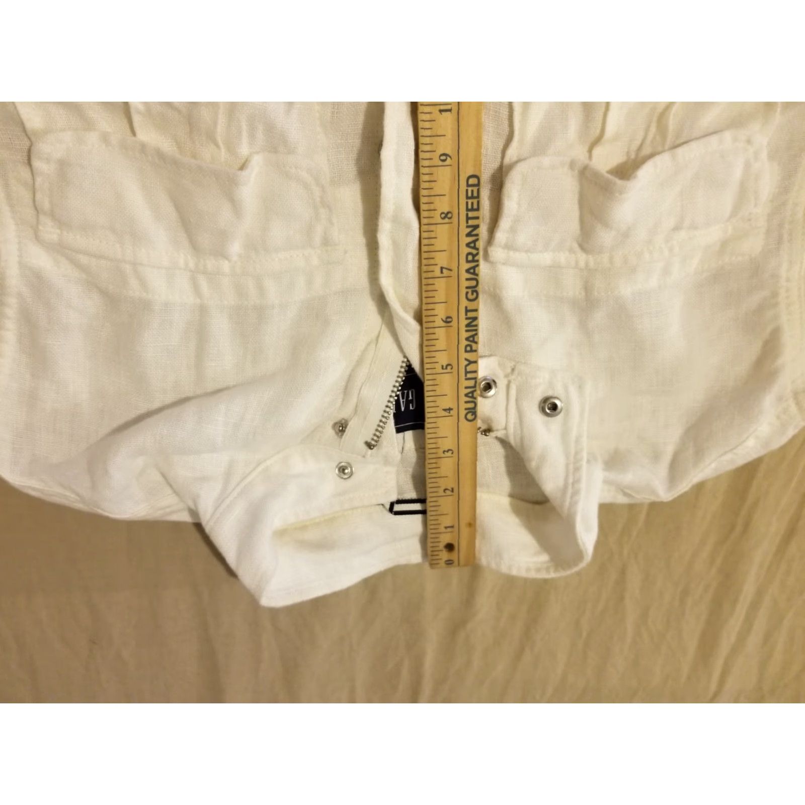 Gap Womens GAP Linen Jacket M Medium Cream Size M / US 6-8 / IT 42-44 - 6 Thumbnail