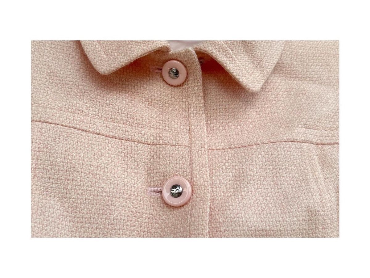 Courreges RARE Vintage 90s Courreges Pink Peach Tweed Jacket Blazer Size S / US 4 / IT 40 - 4 Thumbnail