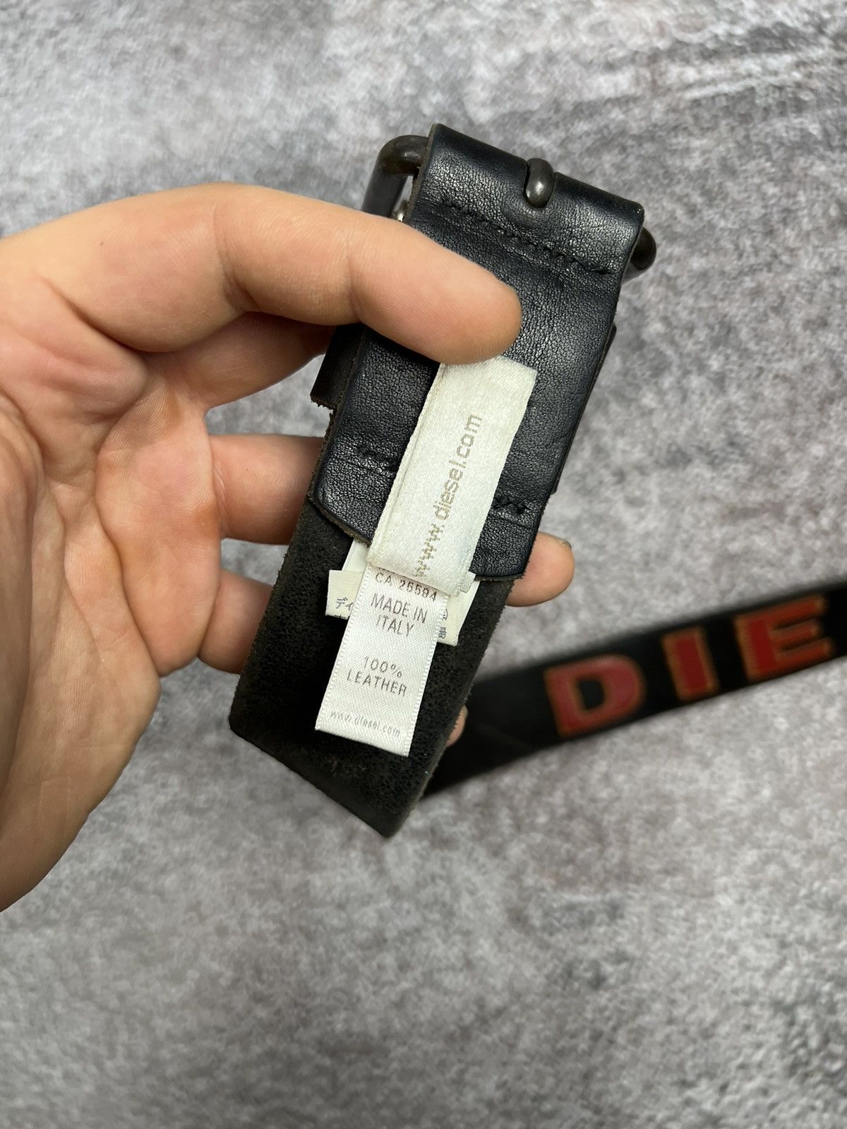 Diesel Leather Archive Belt 85 big letters made in Italy - Belts