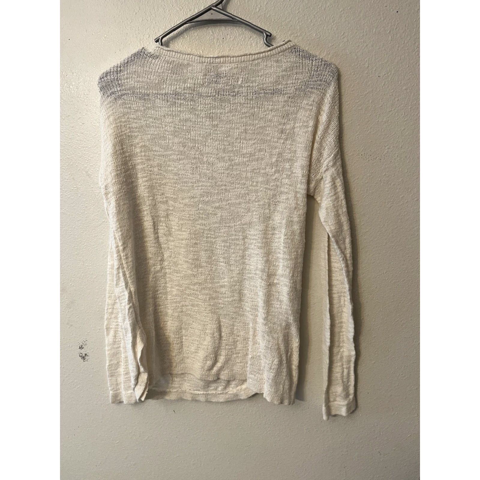 Loft LOFT Pullover Sweater Womens Size Small Ivory Long Sleeve Round Neck Knit Solid Vintage No Size S / US 4 / IT 40 - 3 Thumbnail