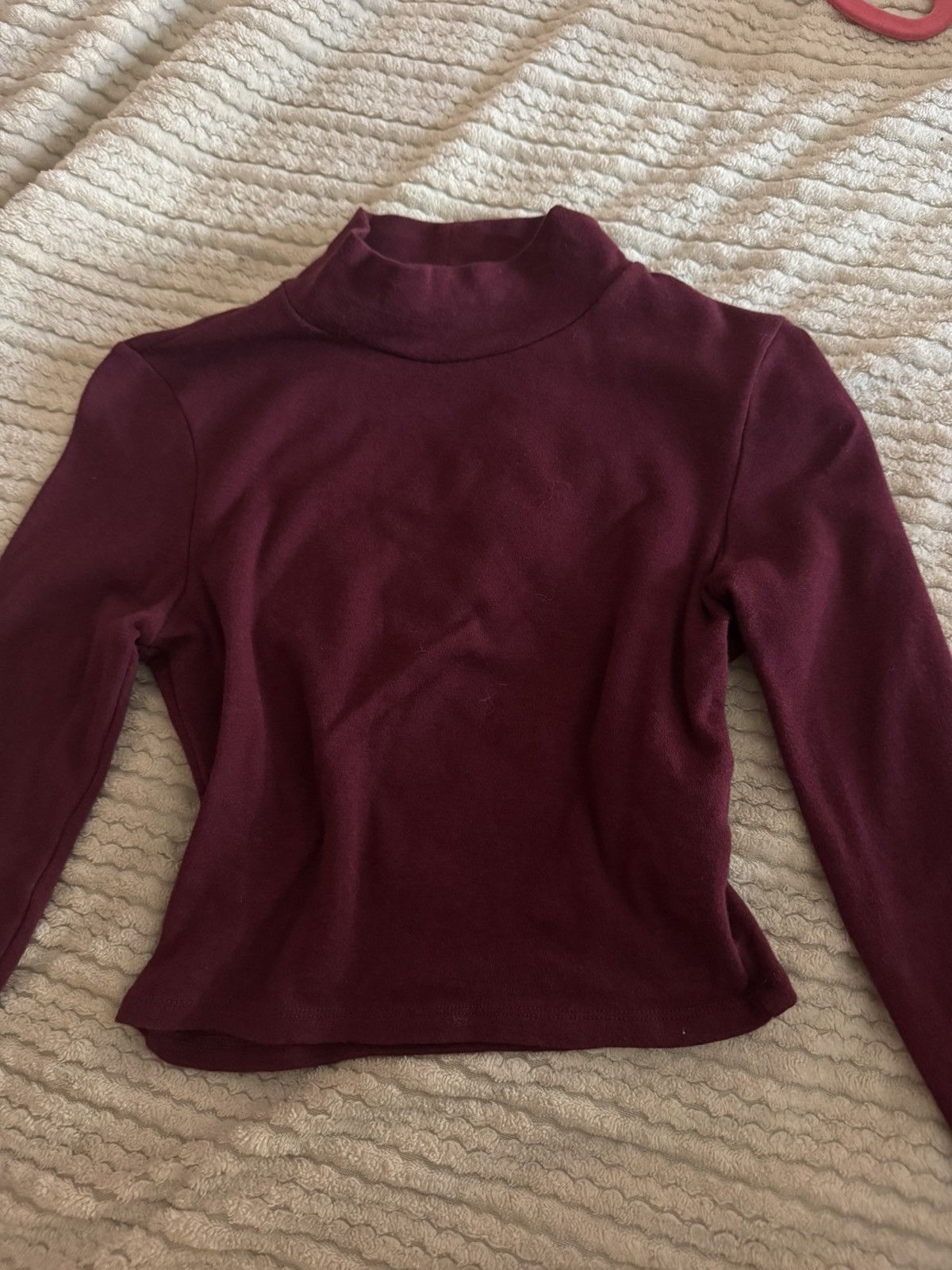 Other burgundy long sleeve cropped top🍷 Size S / US 4 / IT 40 - 1 Thumbnail