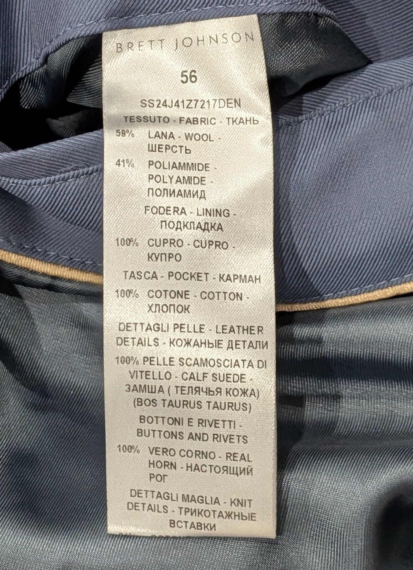 Other Brett Johnson Wool Blend Varsity Jacket Navy 56 US 46 Size US XL / EU 56 / 4 - 8 Thumbnail