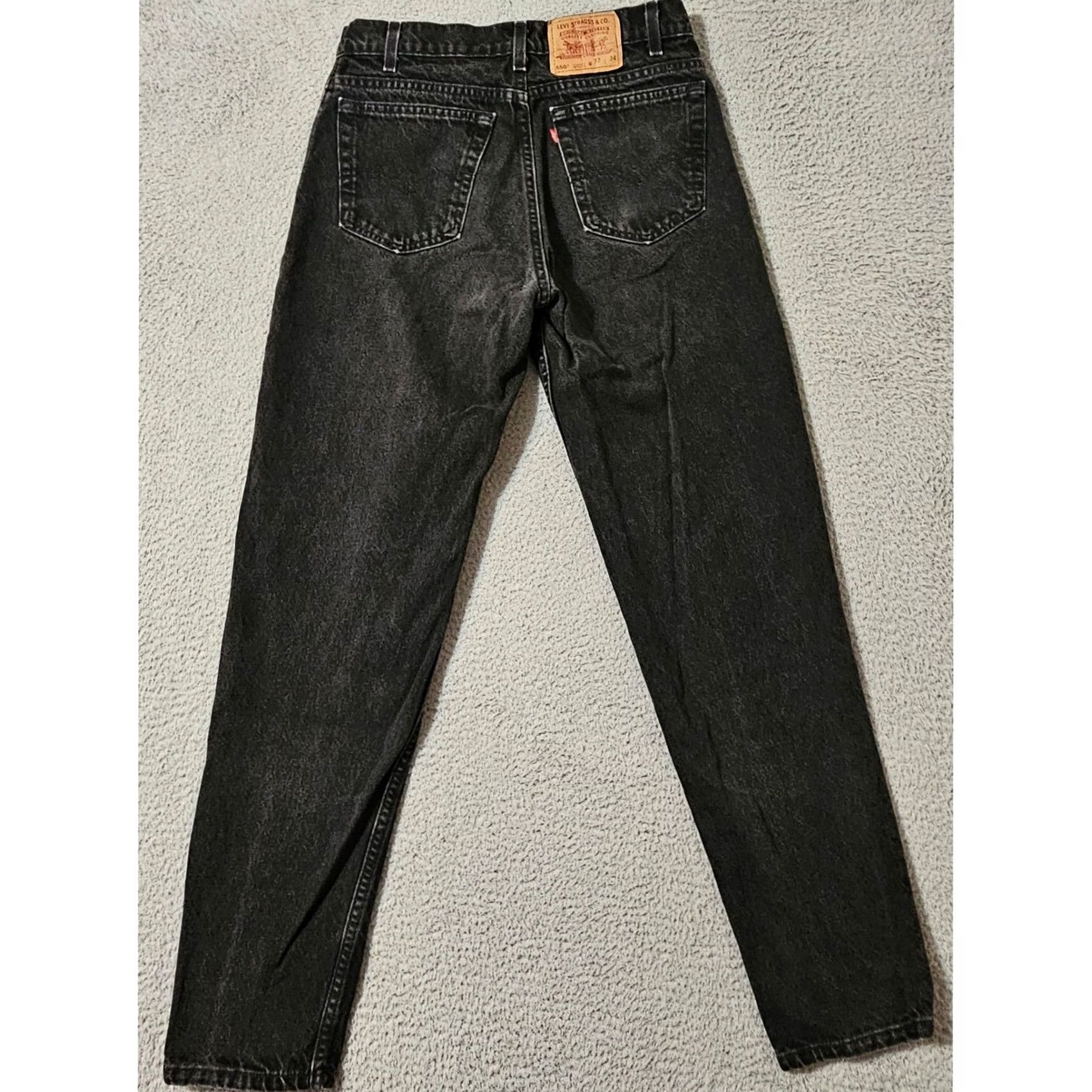Levi's VINTAGE Levi's 550 Relaxed Tapered Leg Black Denim Jeans USA 90s 33x34 Mens Size US 33 - 2 Thumbnail