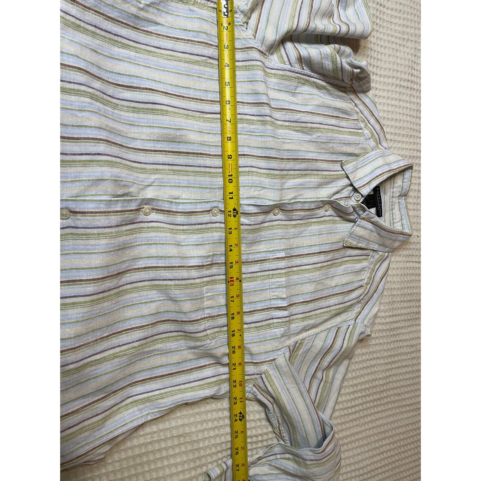 Other Crazy Horse Linen Blend Stripe Casual Long Sleeve Button Up Size US L / EU 52-54 / 3 - 8 Thumbnail
