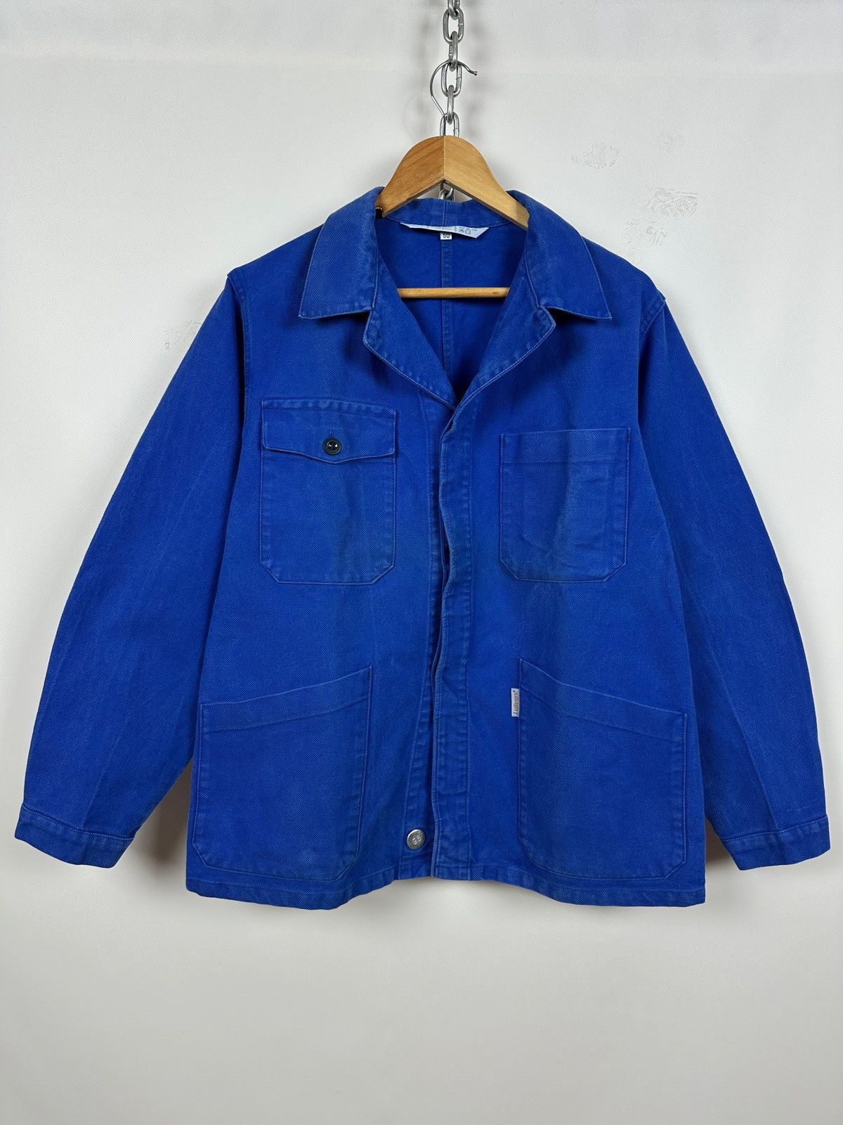 Le Laboureur 80s Vintage Lutteurs French Workwear Sanfor Chore Jacket Size US M / EU 48-50 / 2 - 2 Thumbnail