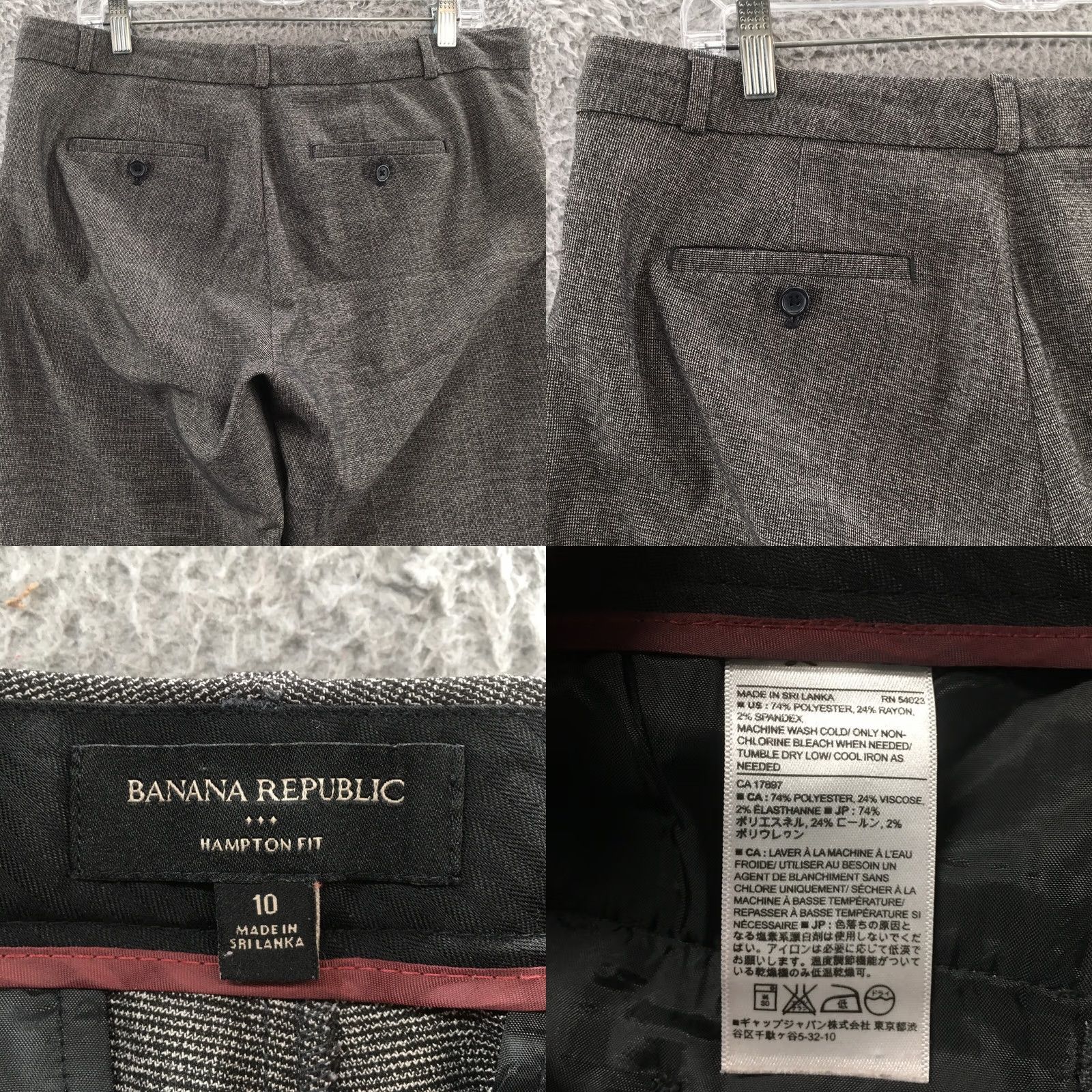 Banana Republic Banana Republic Hampton Fit Dress Pants Womens 10 Gray Mid Rise Straight Leg Pants Regular Inseam 27 Size 32" / US 10 / IT 46 - 9 Thumbnail