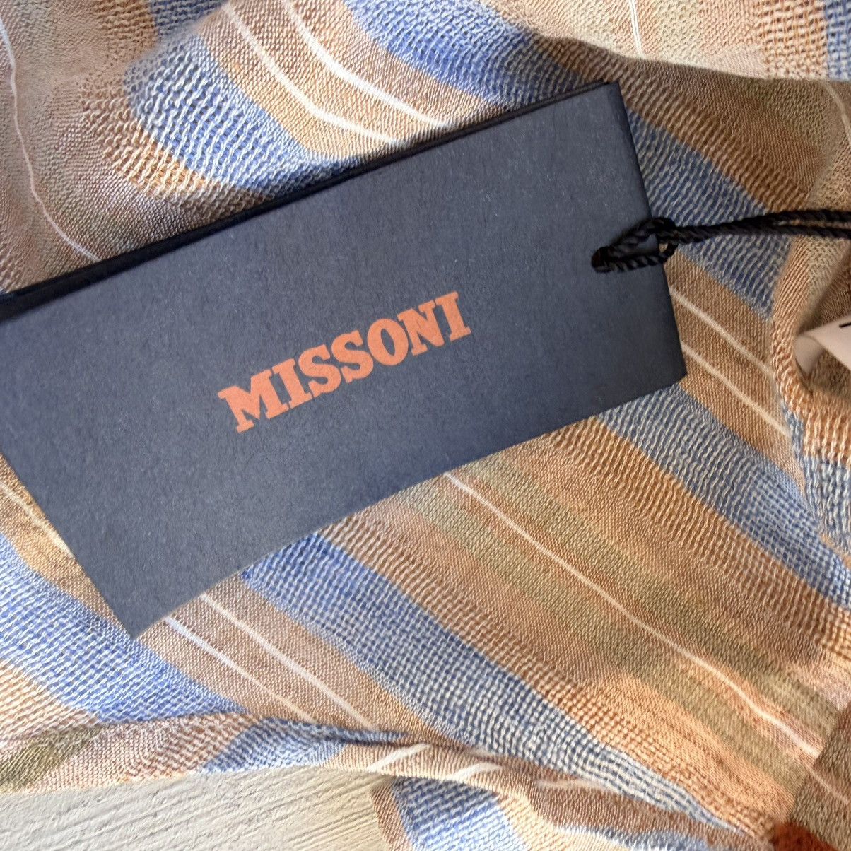 Missoni Missoni Orange Label Shirt Men Size 54 Linen Blend Striped Size US XL / EU 56 / 4 - 7 Thumbnail