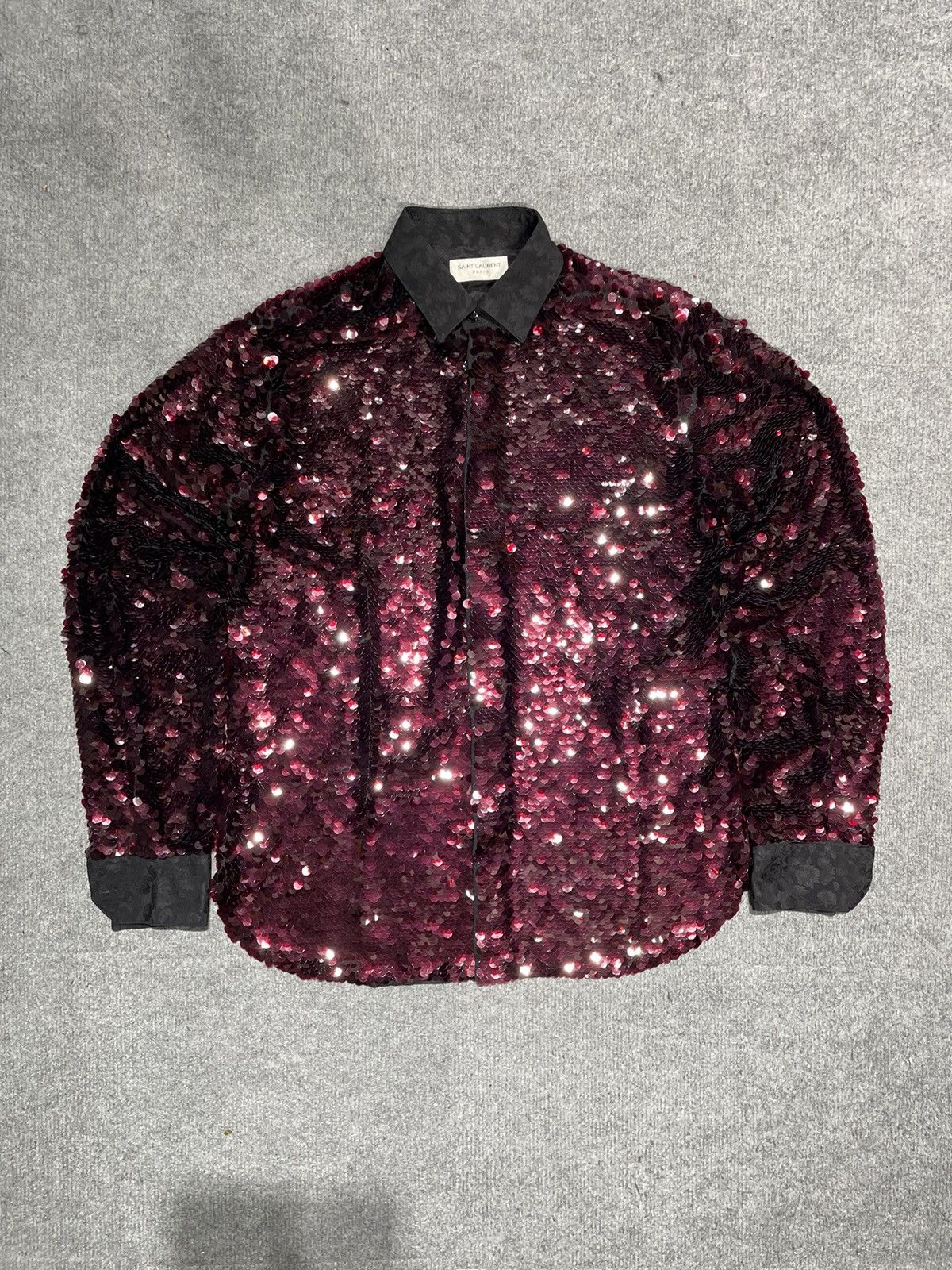 Saint Laurent Paris Saint Laurent Spring Summer 2018 Sequined Shirt Size US M / EU 48-50 / 2 - 2 Thumbnail