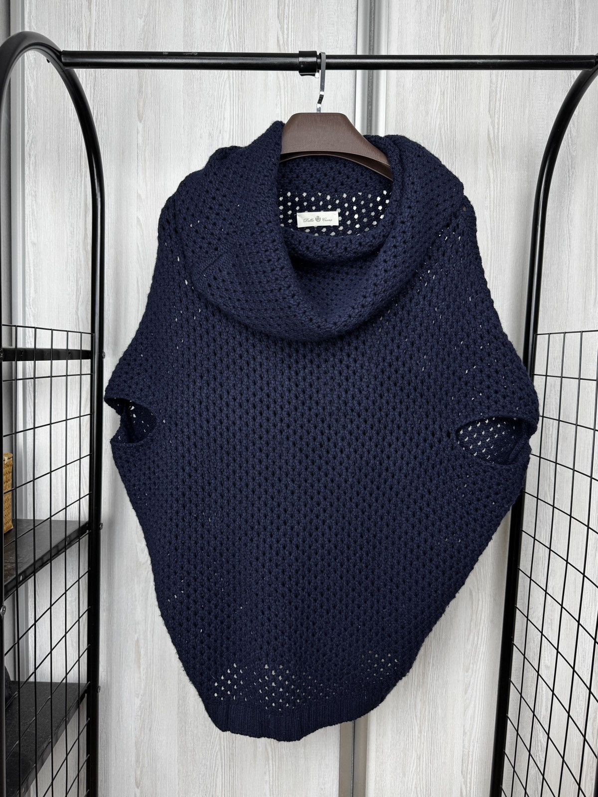 Other Della Ciana open knit poncho wool cashmere silk sweater Size M / US 6-8 / IT 42-44 - 1 Thumbnail