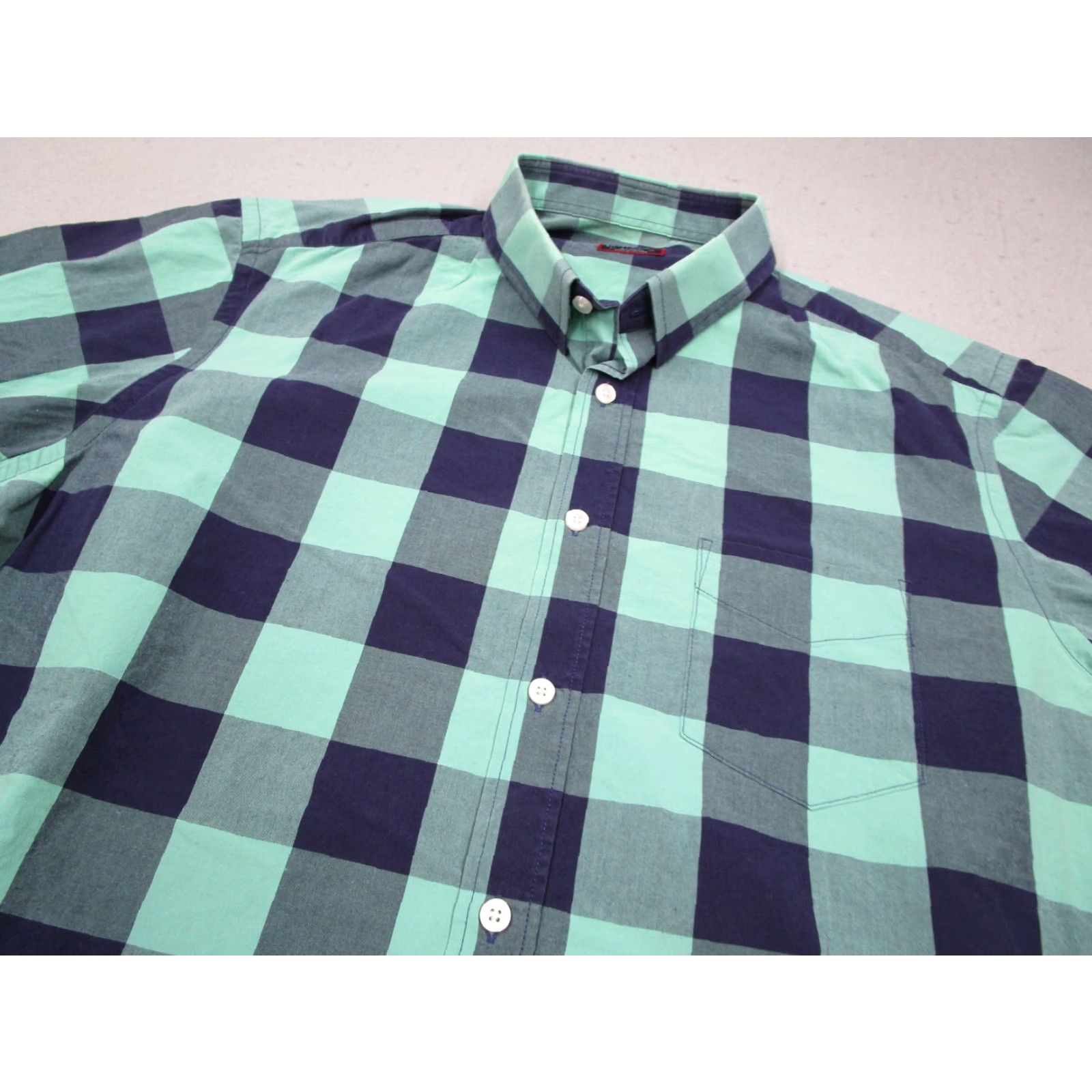 UNTUCKit UNTUCKit Shirt Mens XL Green Buffalo Plaid Button-Up Long Sleeve Casual 100% Cotton Bonarda Pocket Shirt - Made in Vietnam Mens Size US XL / EU 56 / 4 - 2 Thumbnail