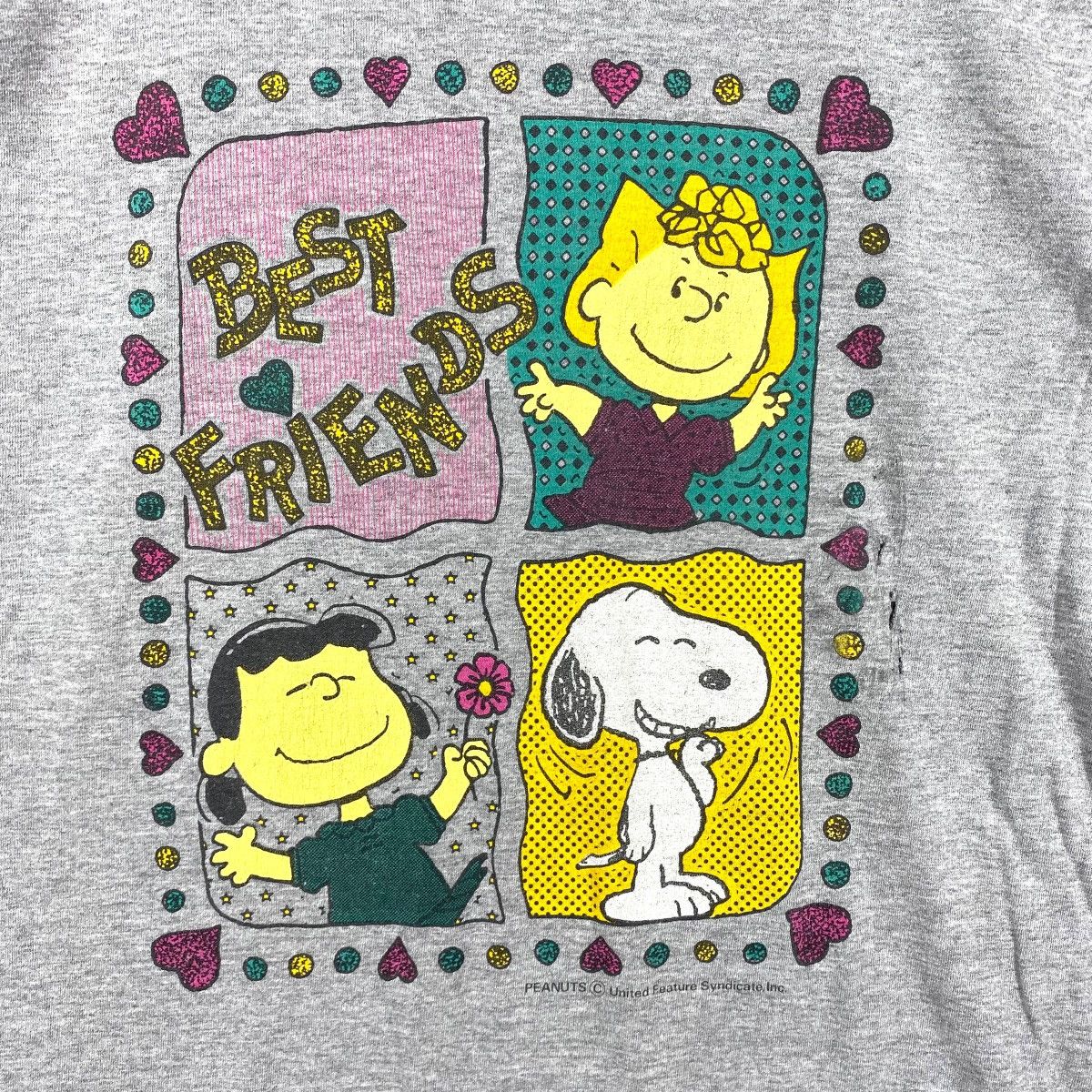 Peanuts × Vintage Vintage 90's PEANUTS Best Friends Cartoon Graphic Tee Size US M / EU 48-50 / 2 - 2 Thumbnail