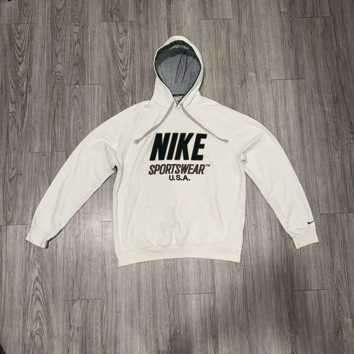 Nike × Vintage Vintage Nike Sportswear USA Hoodie Big Logo Spellout Size US L / EU 52-54 / 3 - 1 Thumbnail