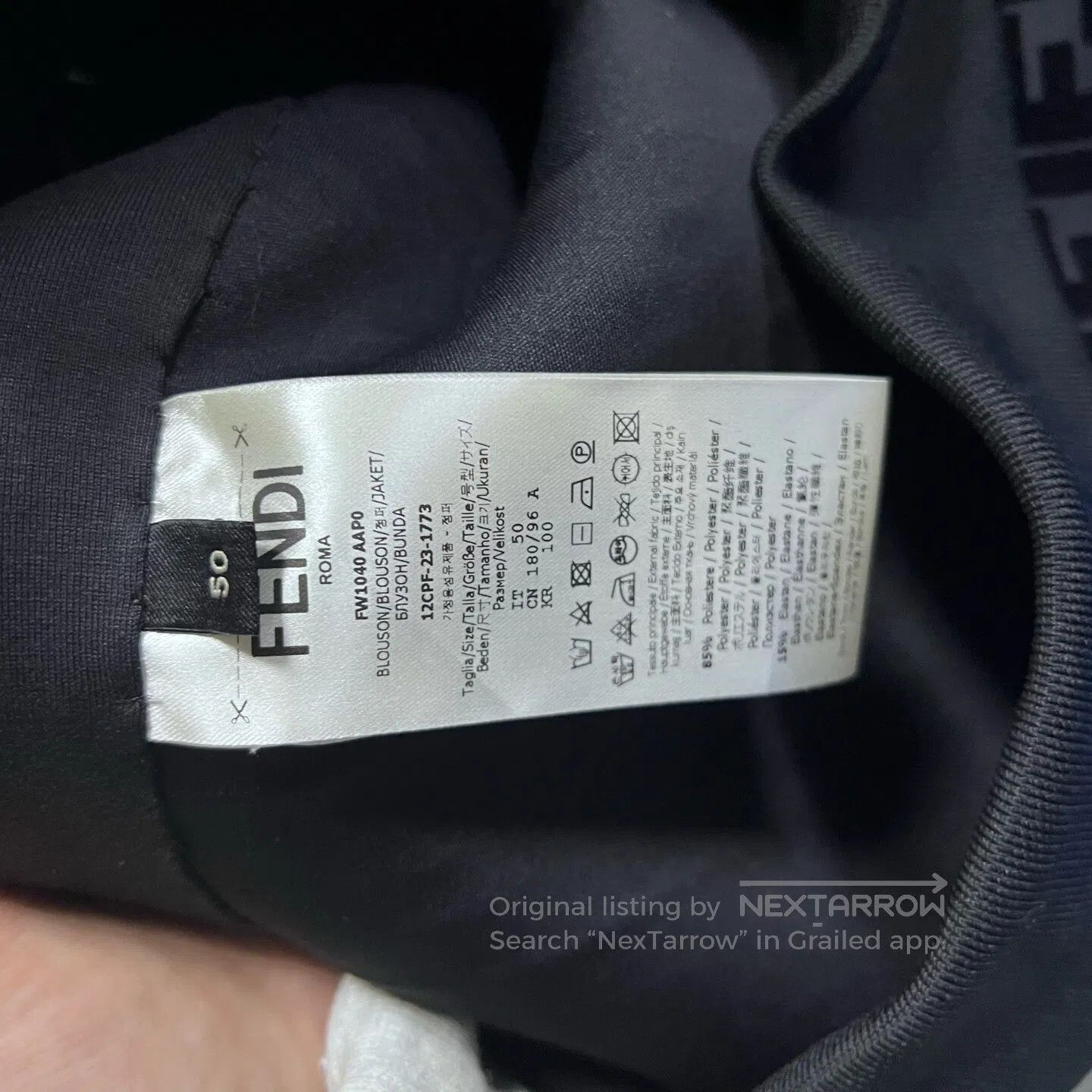 Fendi FENDI Solid-color collar casual suit jacket| Size US M / EU 48-50 / 2 - 3 Thumbnail