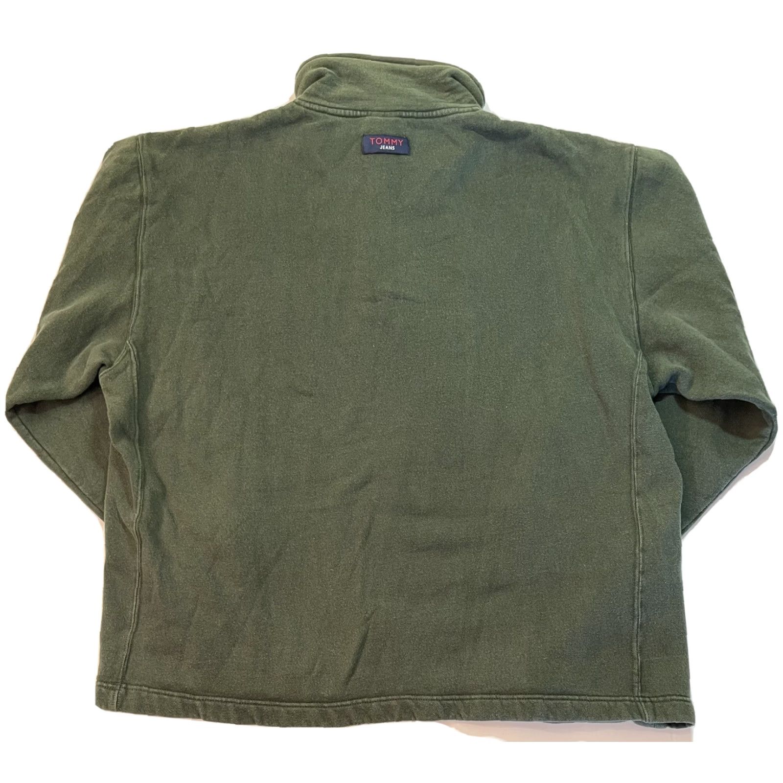 Tommy Hilfiger VINTAGE Tommy Hilfiger Tommy Jeans Pullover 1/4 Zip Sweater Shirt Mens 2XL Green 90s Size US XXL / EU 58 / 5 - 4 Thumbnail