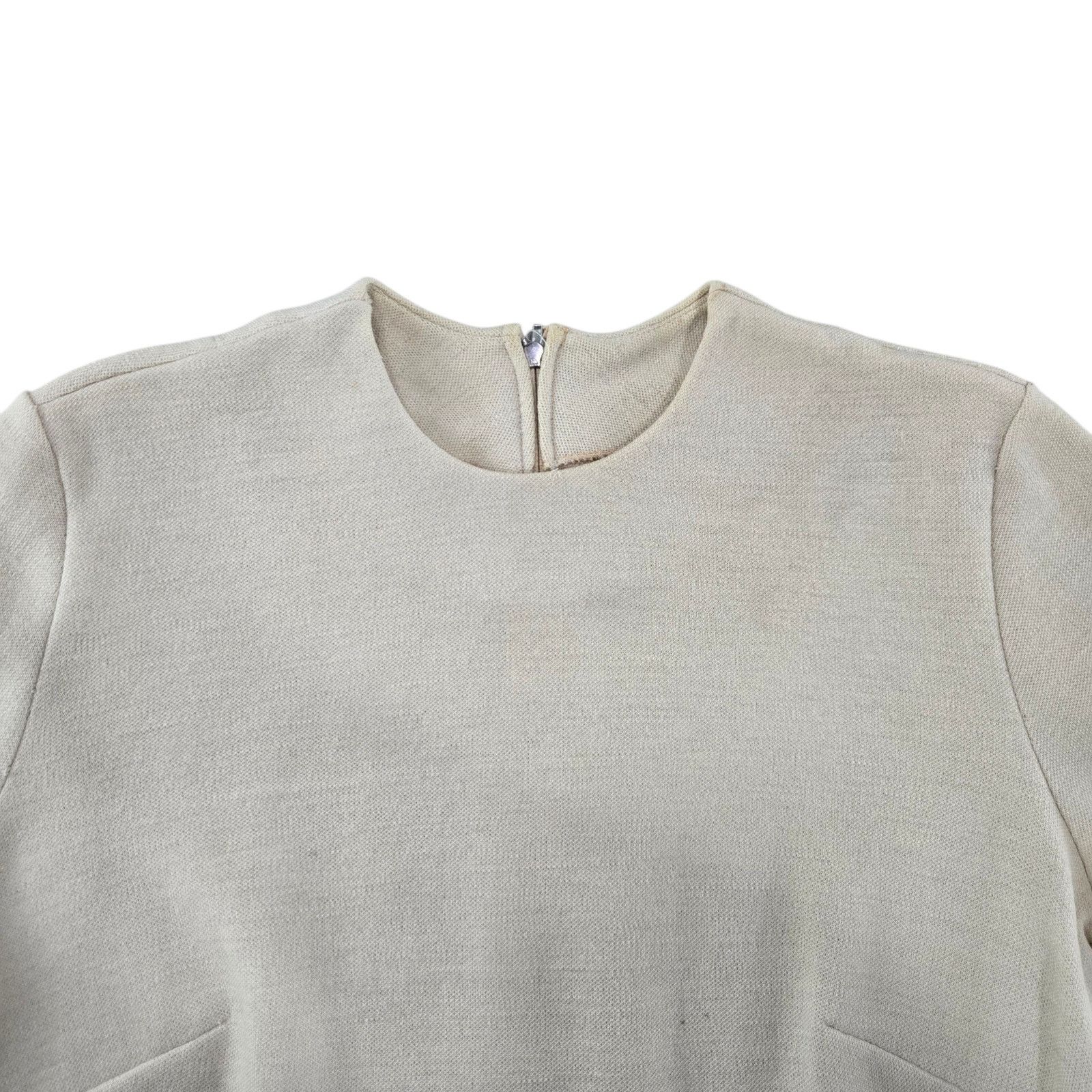 Vintage Vintage Knit Top Ivory Mod Minimalist Blouse Size Small Size S / US 4 / IT 40 - 3 Thumbnail
