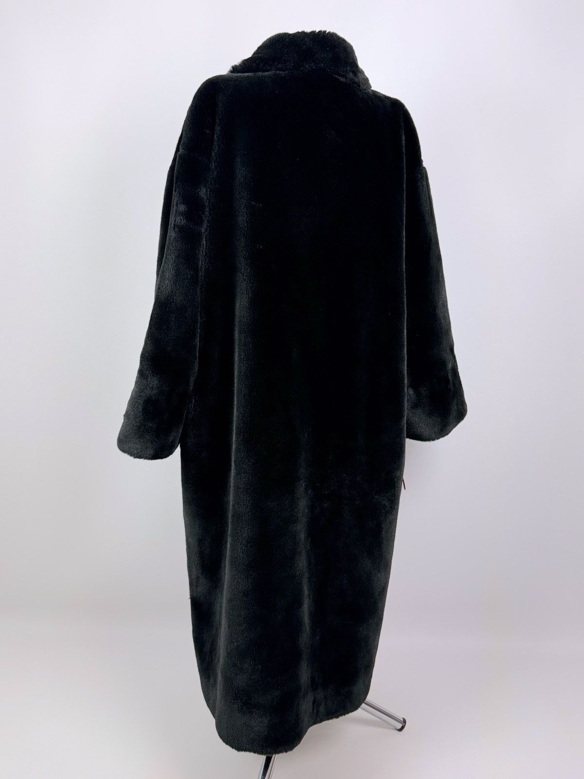 Sonia Rykiel Sonia Rykiel Paris Faux-Fur Maxi Length Black Overcoat Size ONE SIZE - 3 Thumbnail