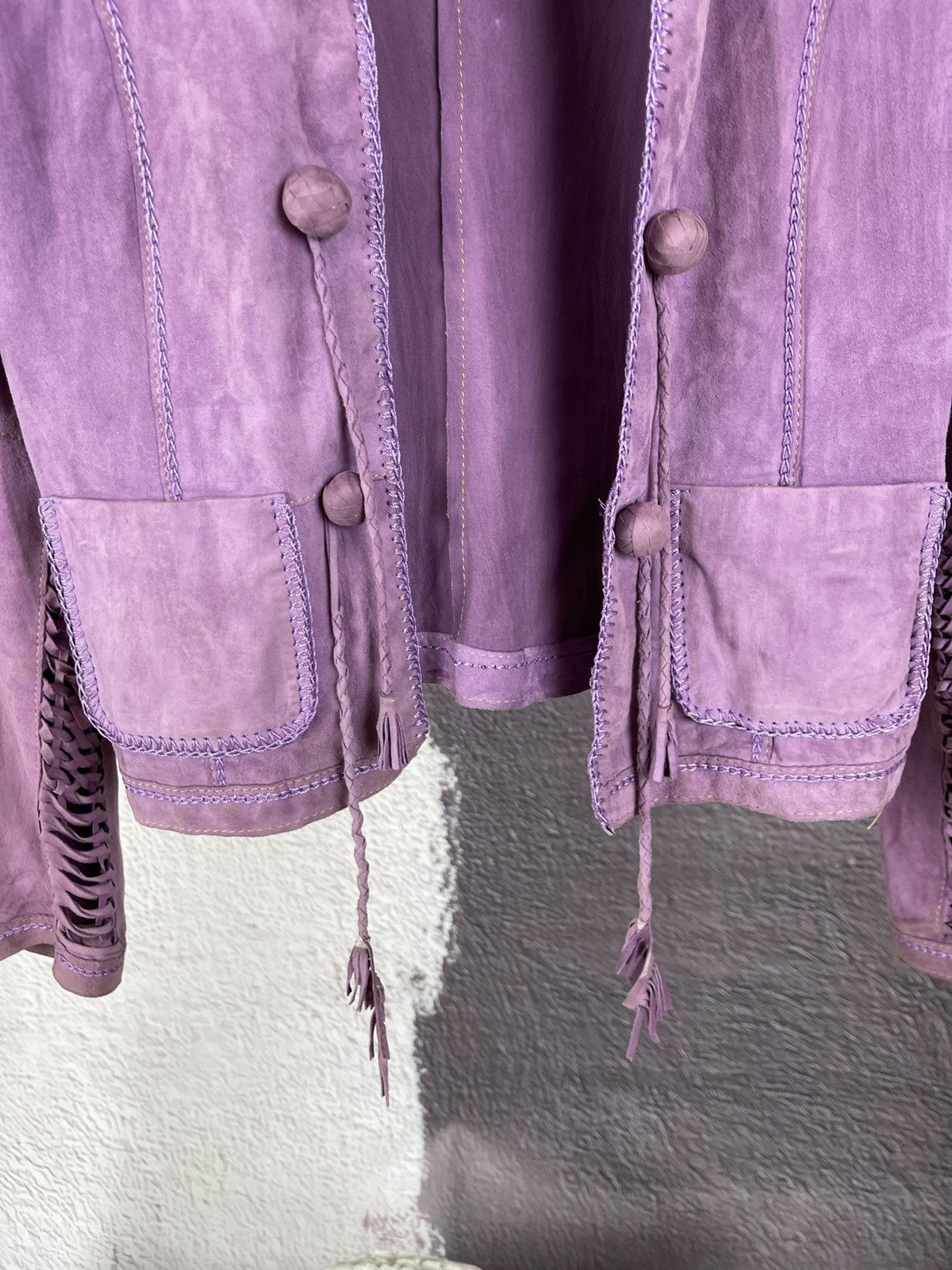 Gimo's Gimo’s leather suede purple jacket size 44 M Size M / US 6-8 / IT 42-44 - 10 Thumbnail
