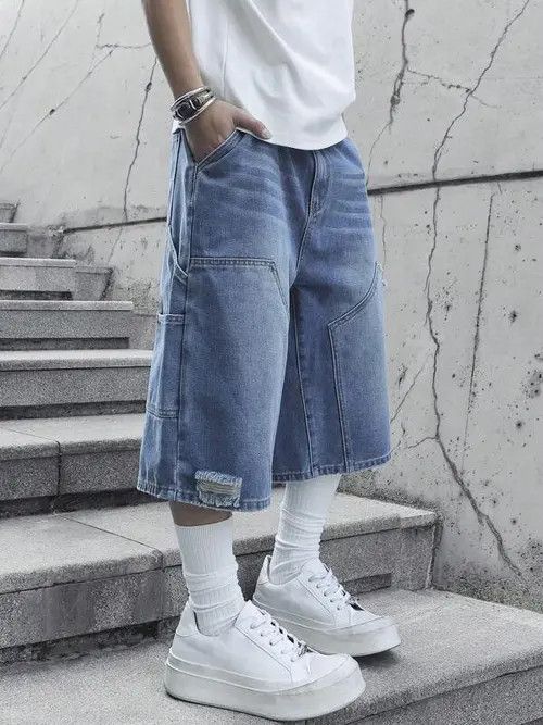 Jean Kinuka x Reiya Vintage retro Shorts Jorts jeans washed Size US 32 / EU 48 - 3 Thumbnail