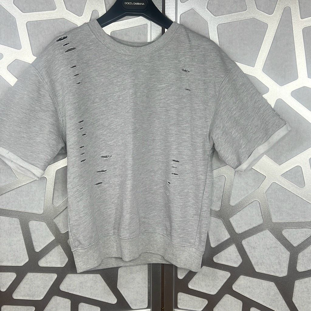 Other Honey Punch Distressed Short Sleeves Gray Sweat Shirt S Size S / US 4 / IT 40 - 9 Thumbnail