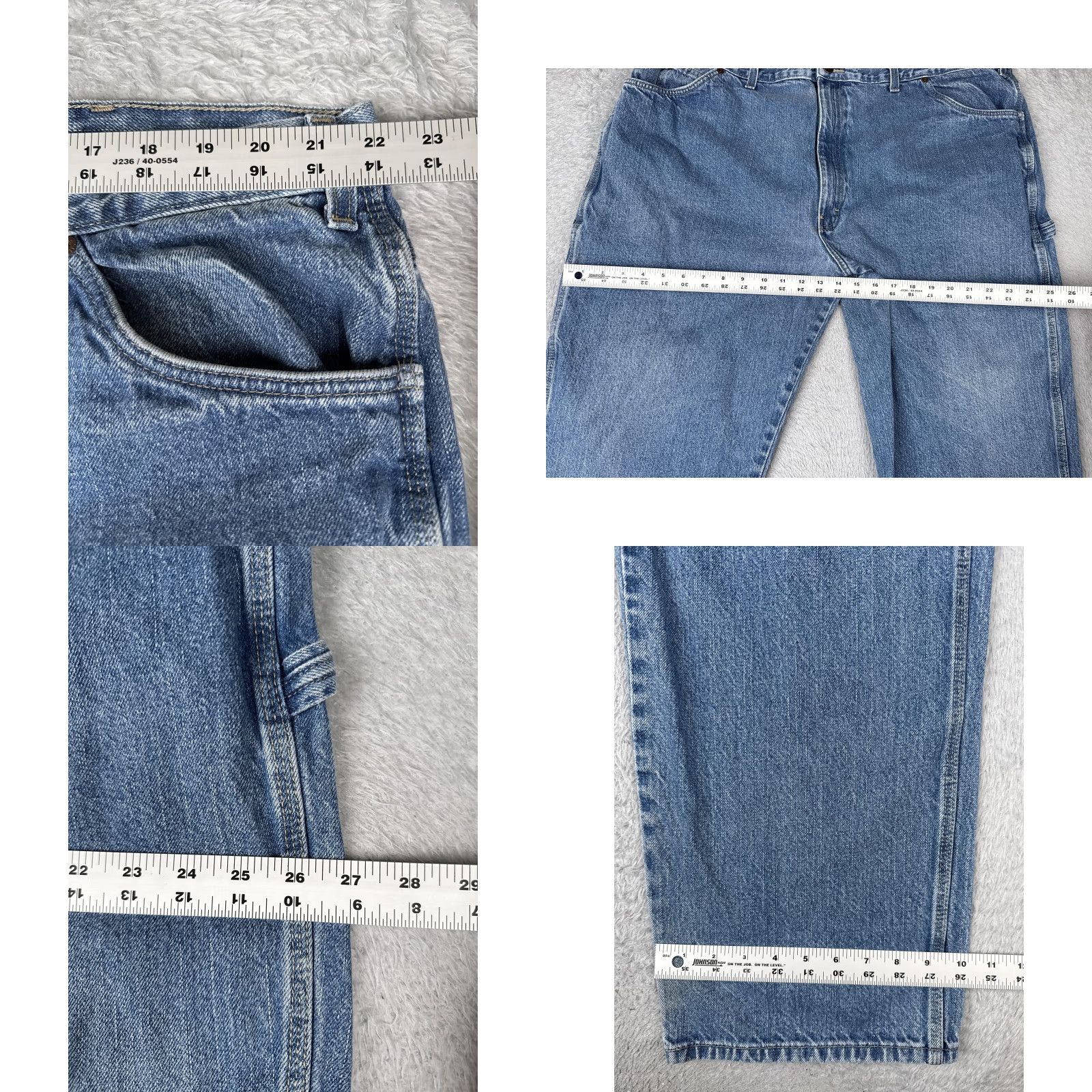 Dickies Dickies Jeans Mens 44x31 Blue Carpenter Workwear Utility Hammer Loop Relaxed Fit Jeans Mens Blue 5-Pocket Dickies USA Size US 44 / EU 60 - 9 Thumbnail